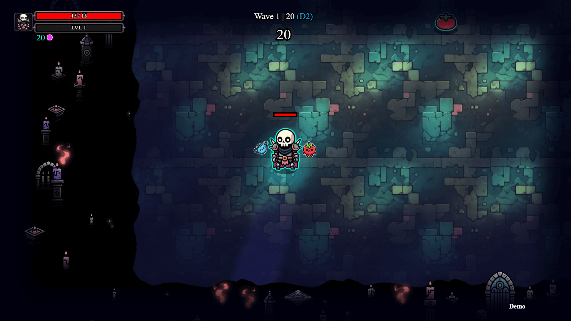 Intense visual chaos during a high-level wave of enemies in Noobs Are Coming2