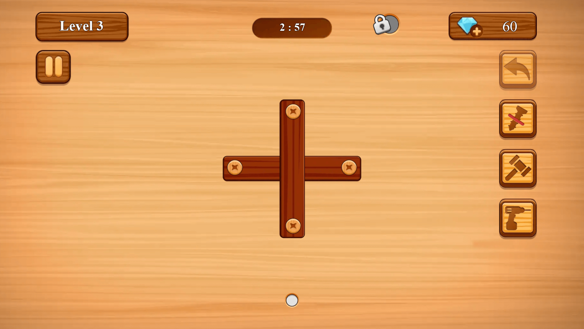 Player unscrewing bolts to solve a mechanical puzzle in Nuts and Bolts game2
