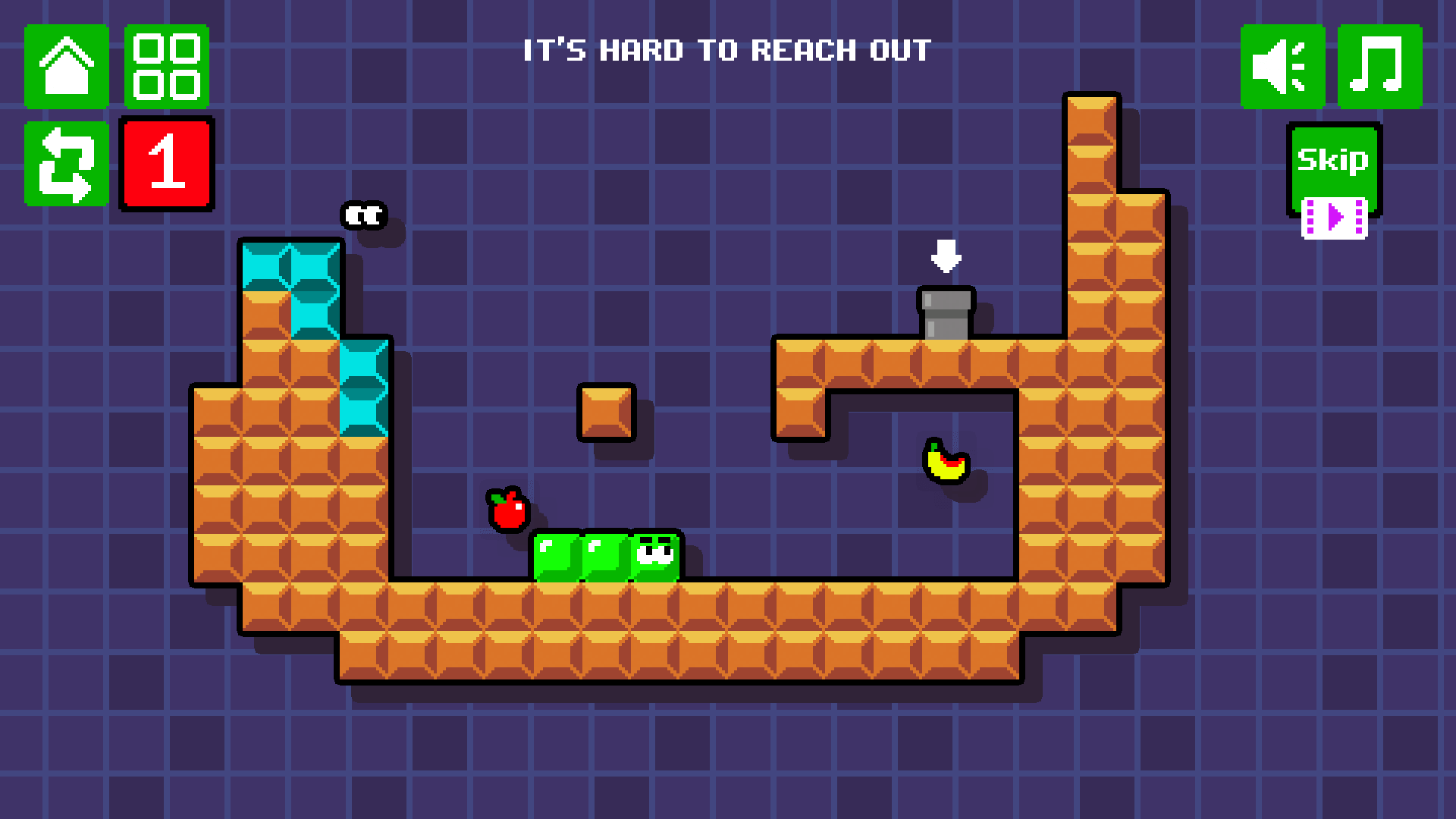 Ooze Odyssey slime character moving through colorful platform level1