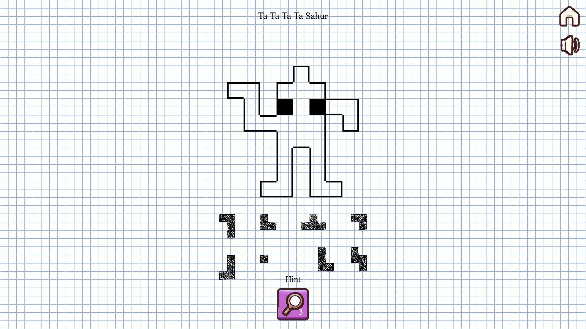 Paper Block game start screen with simple paper-style background and play button2