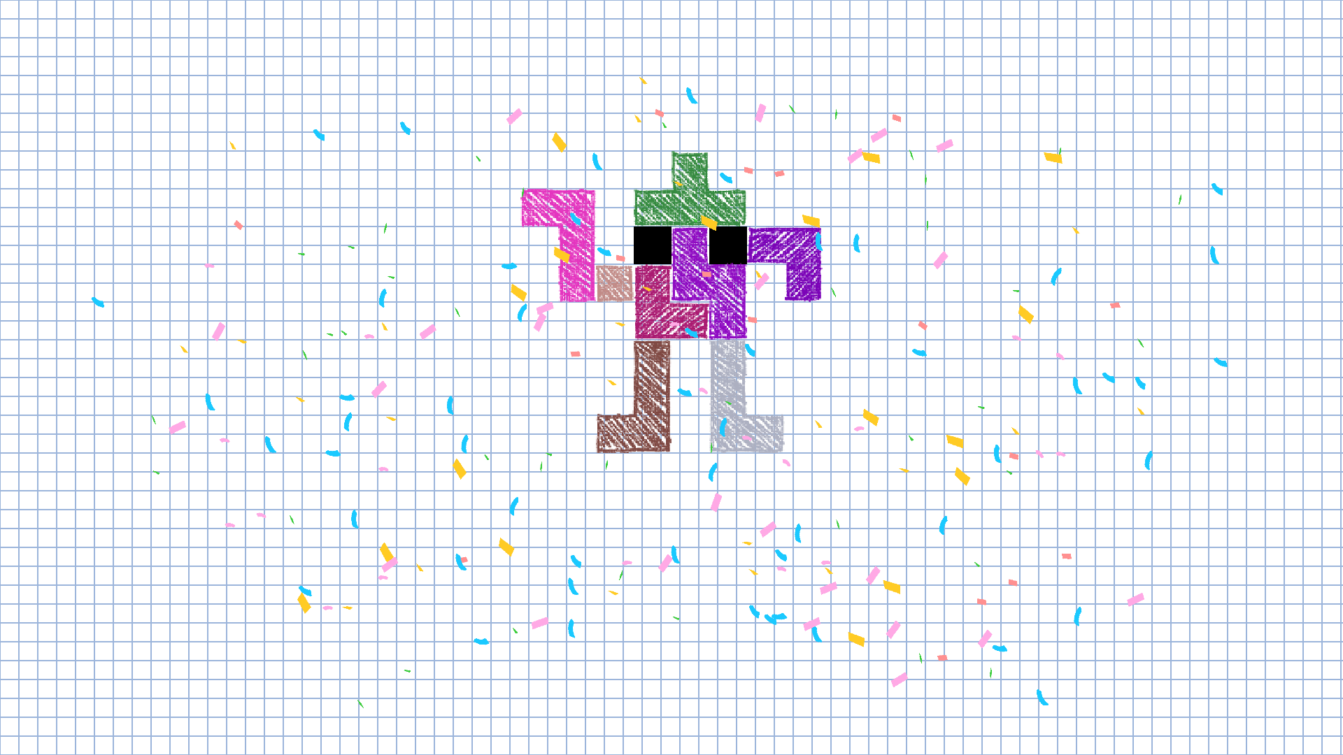 Paper Block game start screen with simple paper-style background and play button1