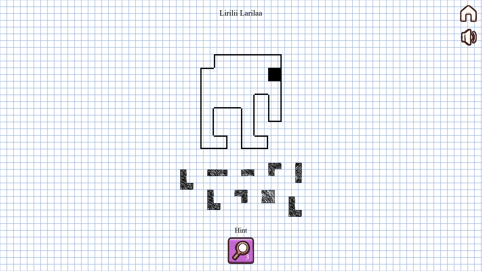 Paper Block game start screen with simple paper-style background and play button