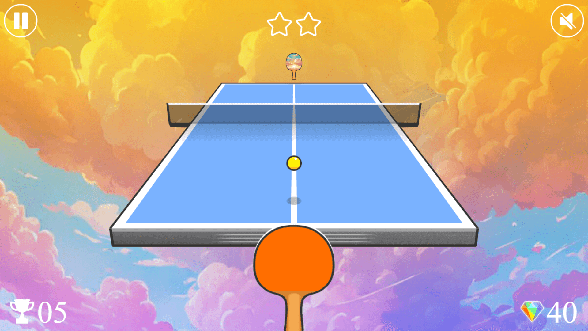 Ping Pong Go gameplay with player returning a serve1