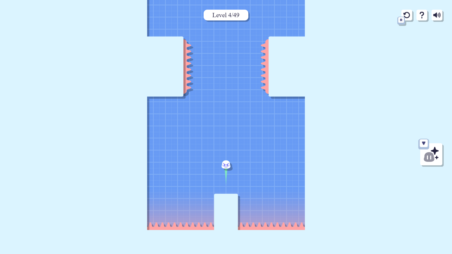 Jump Only gameplay – avoiding saw blades and hazards