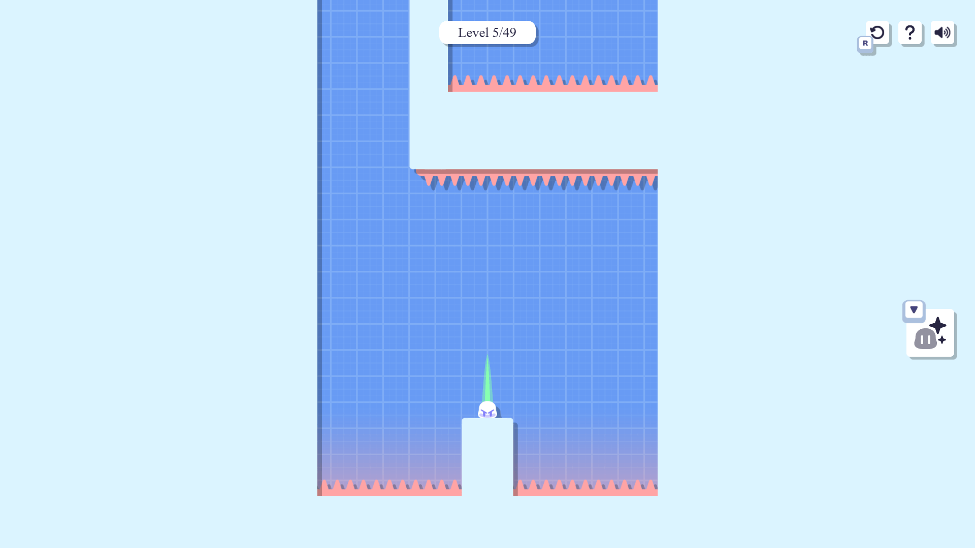 Two-button platformer game with pixel art style
