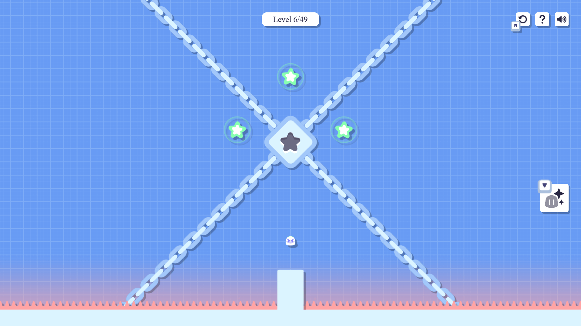 Screenshot of platforming level in Jump Only game