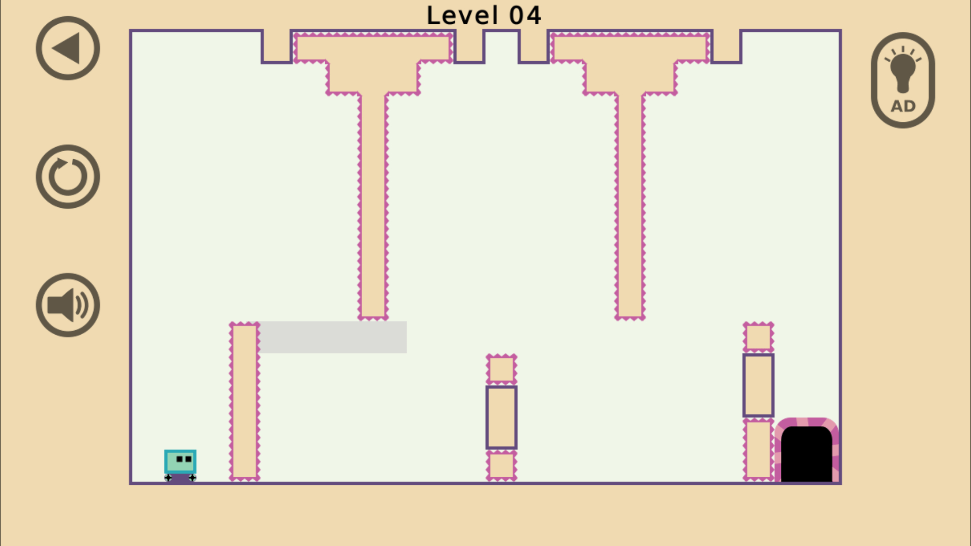 Ledge Throw level with multiple traps and timing challenges