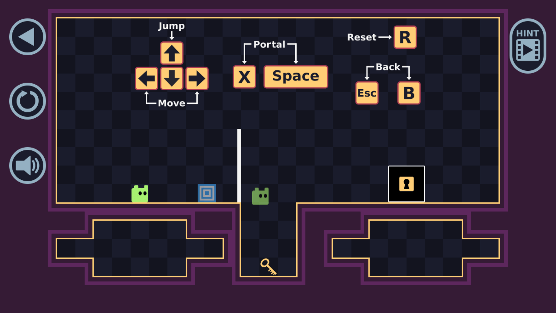 Character solving logic puzzle in Return Portal gameplay