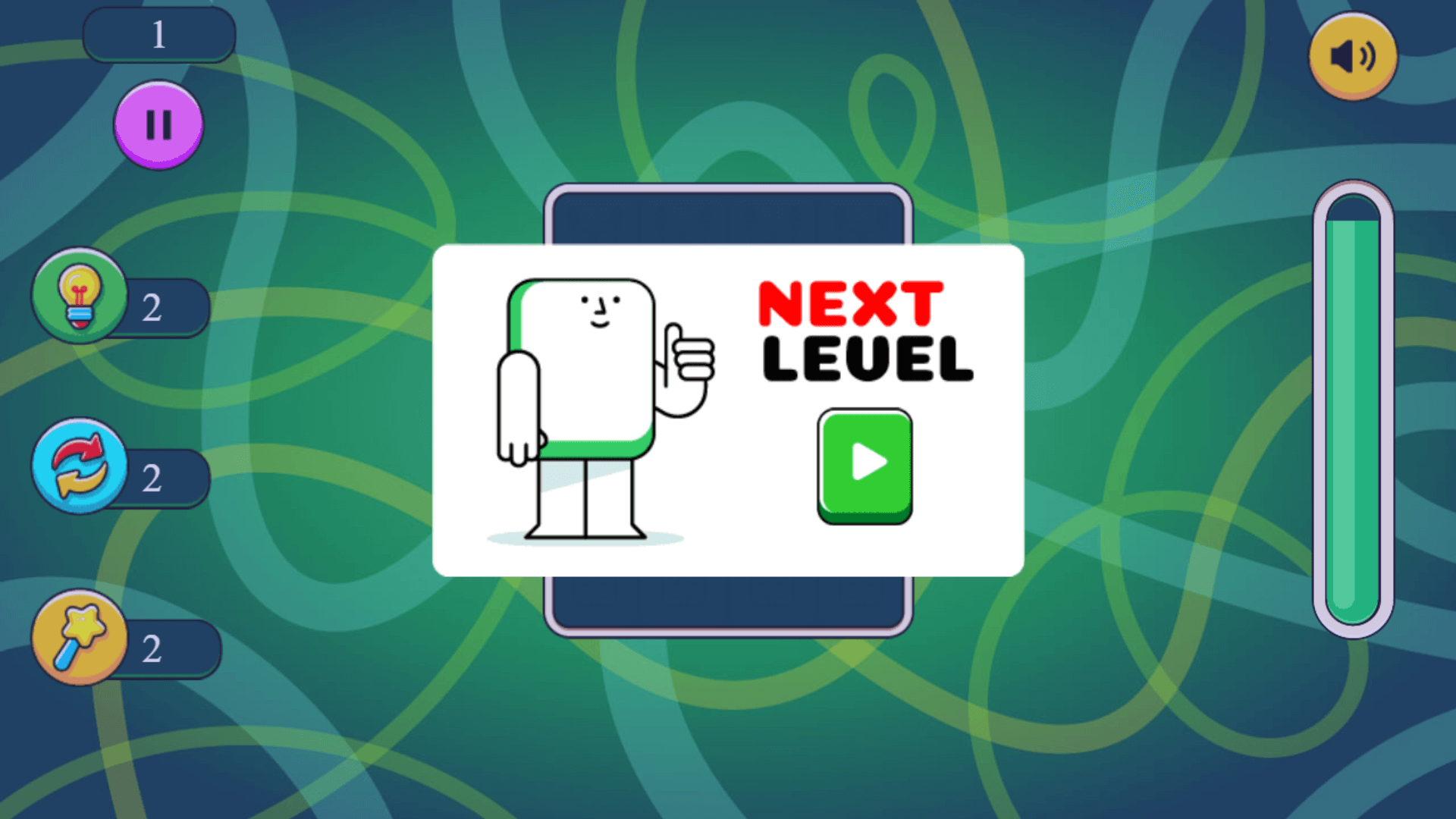 Level complete screen in Shenzhen Mahjong with all tiles cleared1