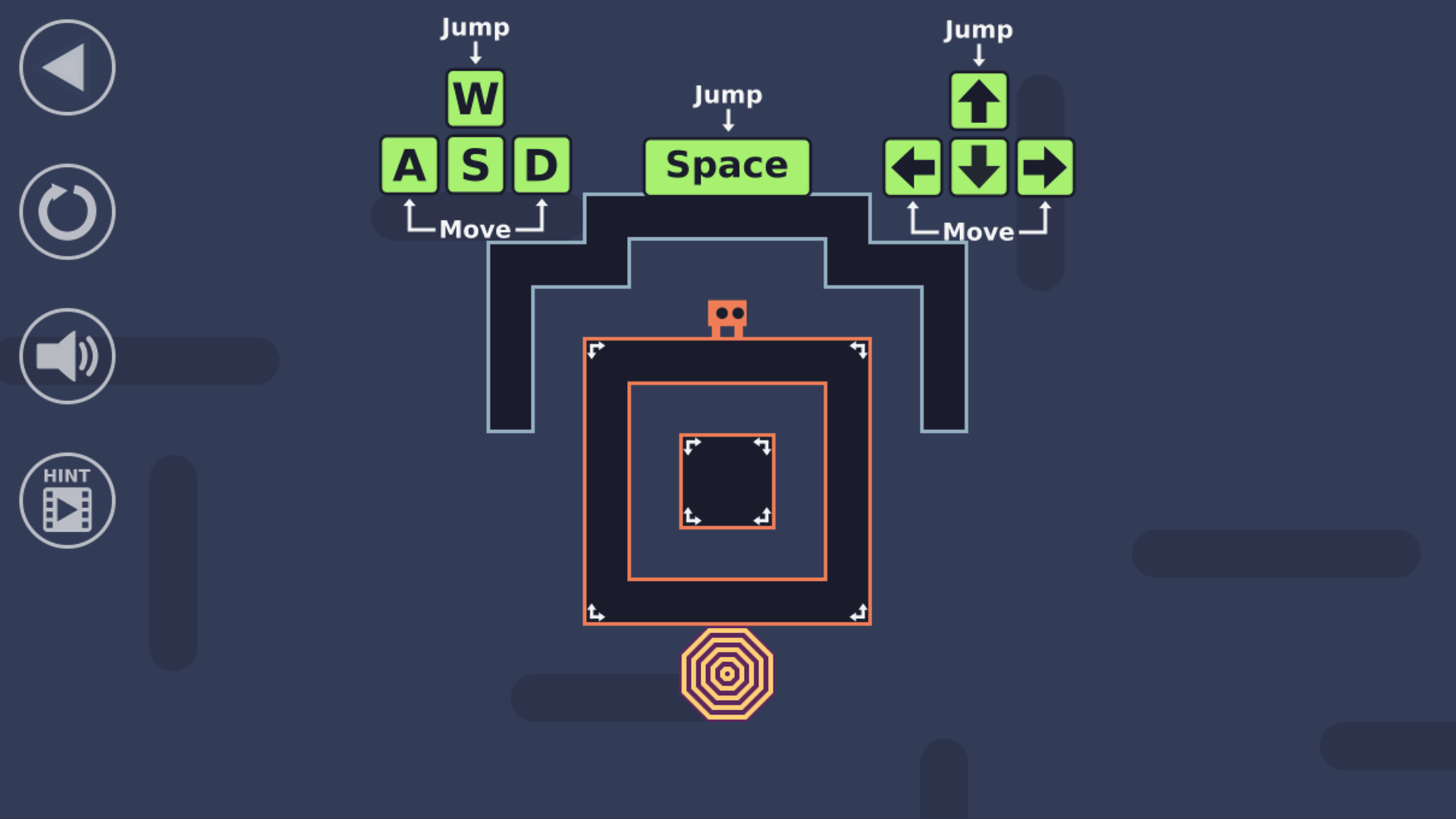 Sides of Gravity gameplay showing character walking on a wall