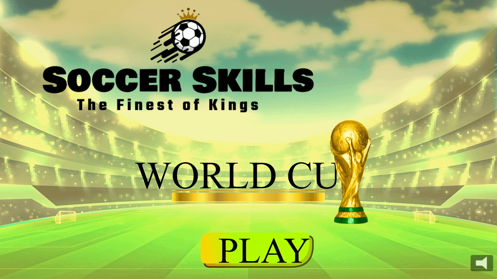Soccer Skills World Cup 3D gameplay with player dribbling the ball