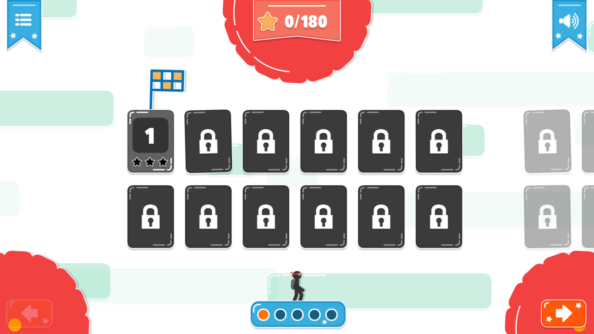 Stickman using a jetpack to fly through obstacles in Stickjet Challenge game2