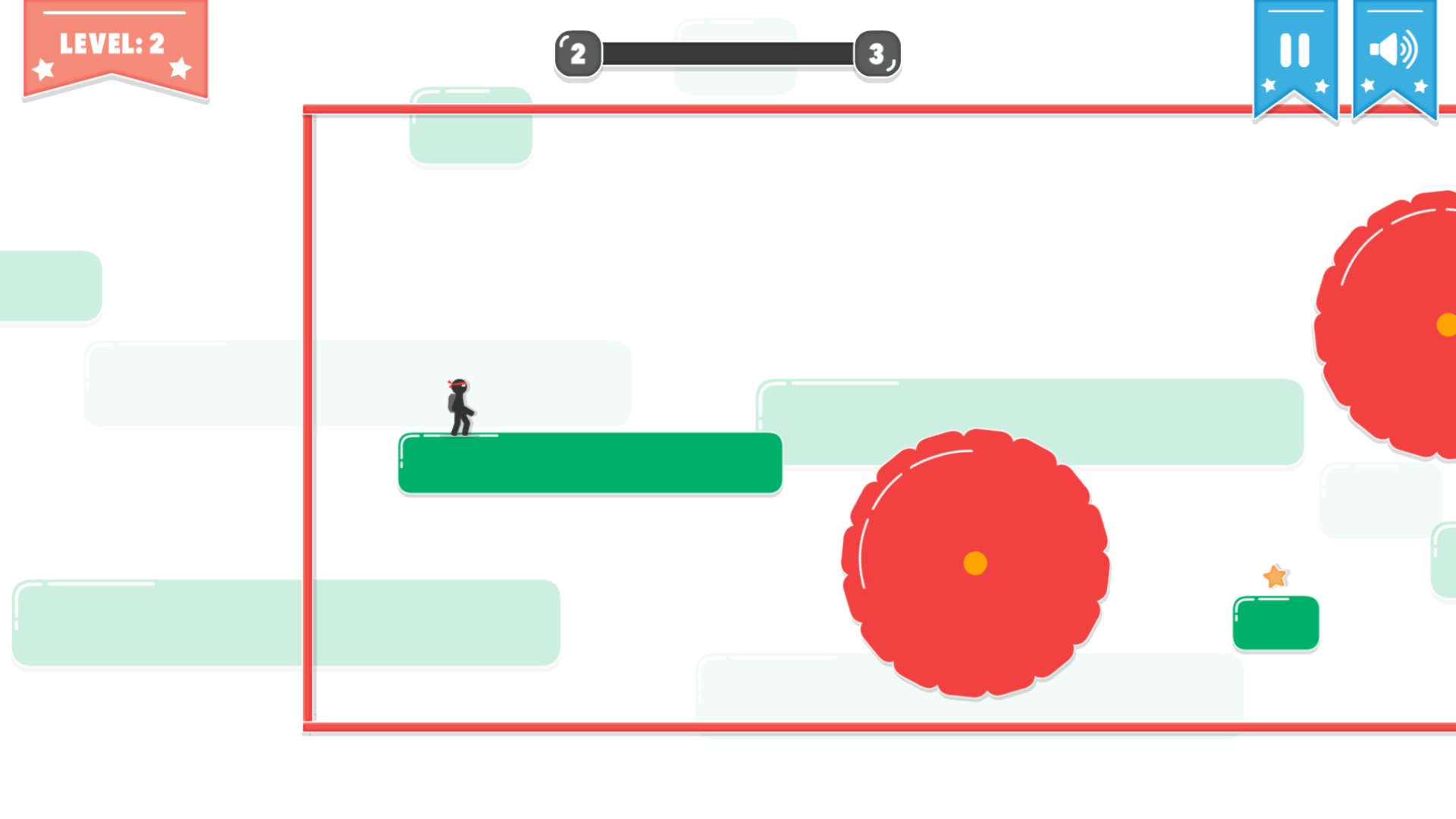 Stickman using a jetpack to fly through obstacles in Stickjet Challenge game1