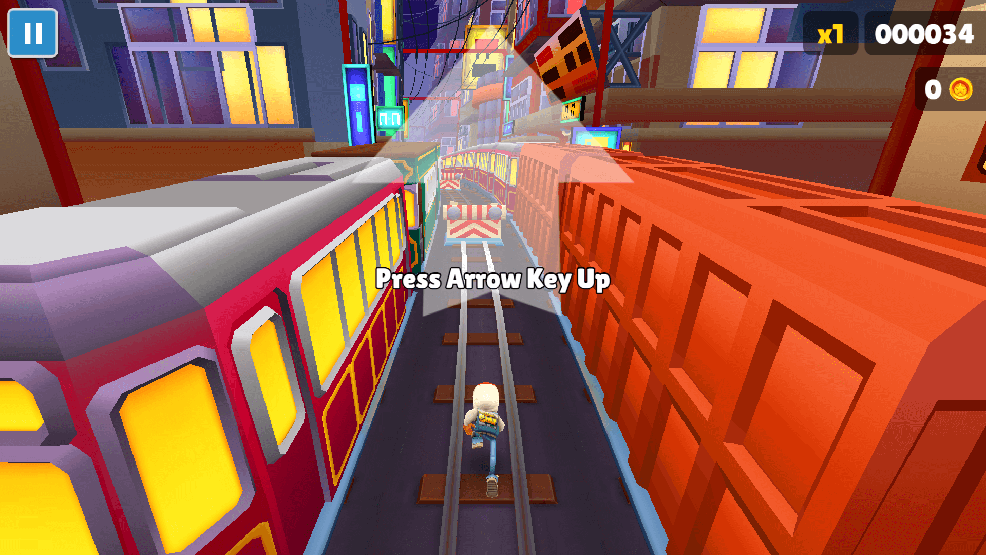 Subway Surfers character running through neon-lit Hong Kong streets4