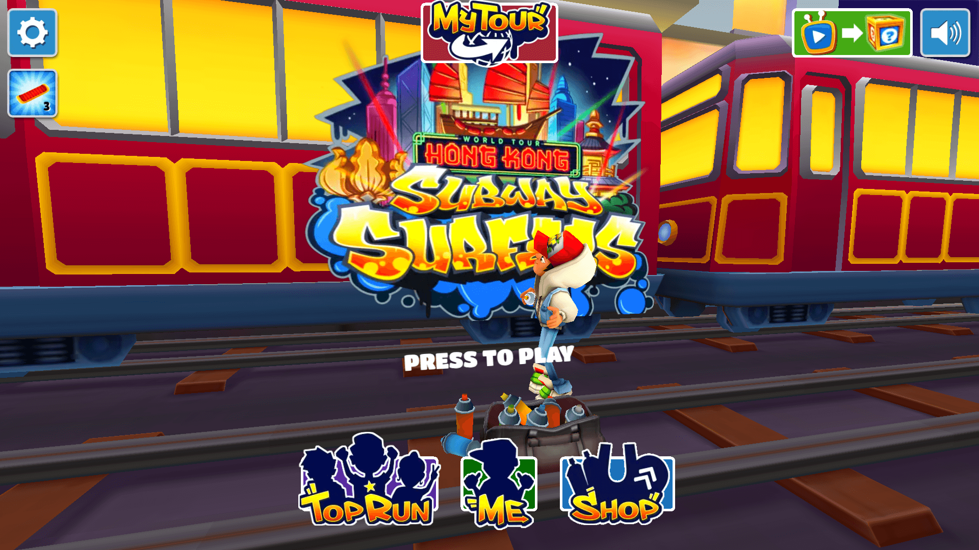 Subway Surfers character running through neon-lit Hong Kong streets5