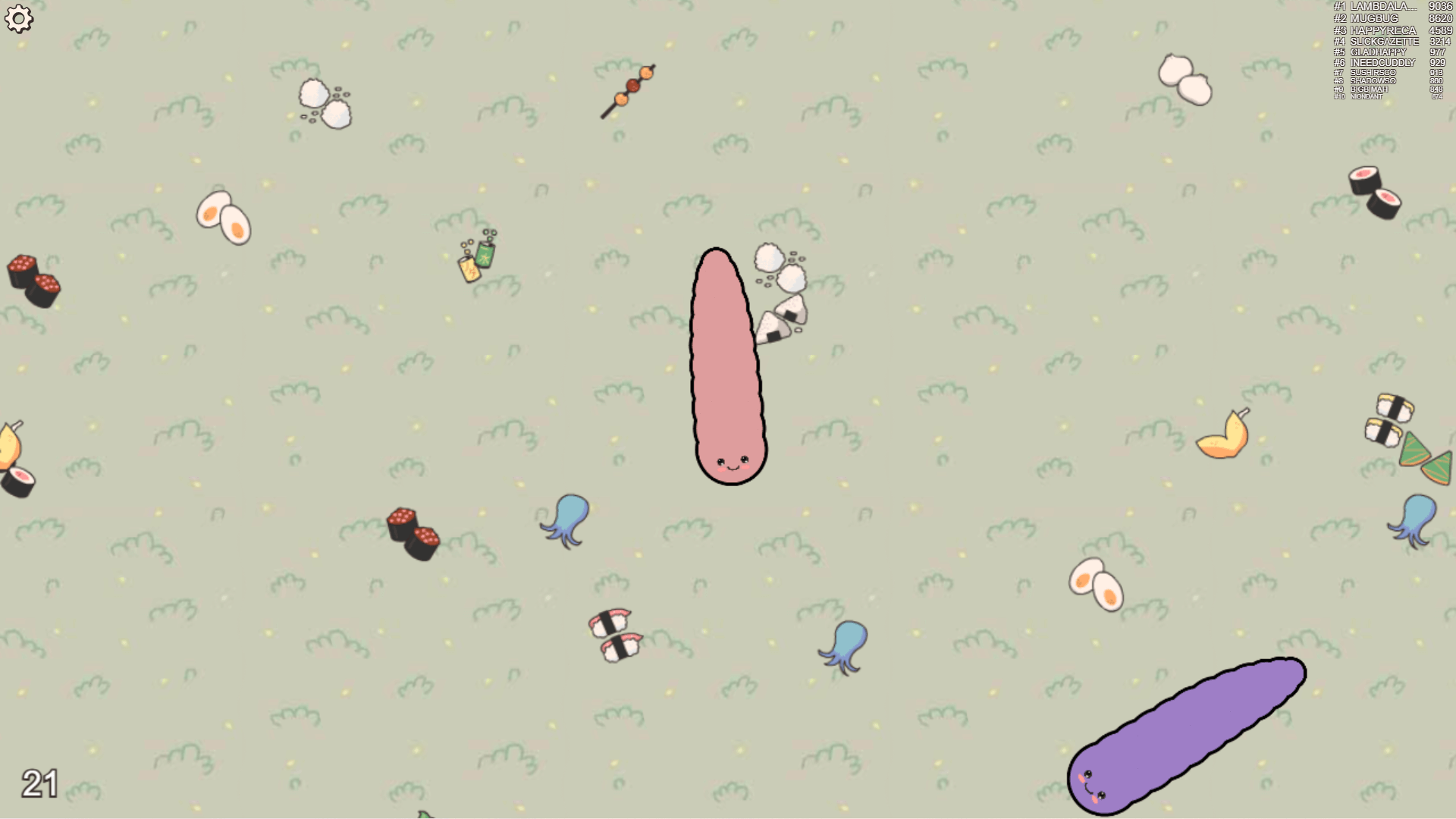 Sushi Party multiplayer snake game screenshot2