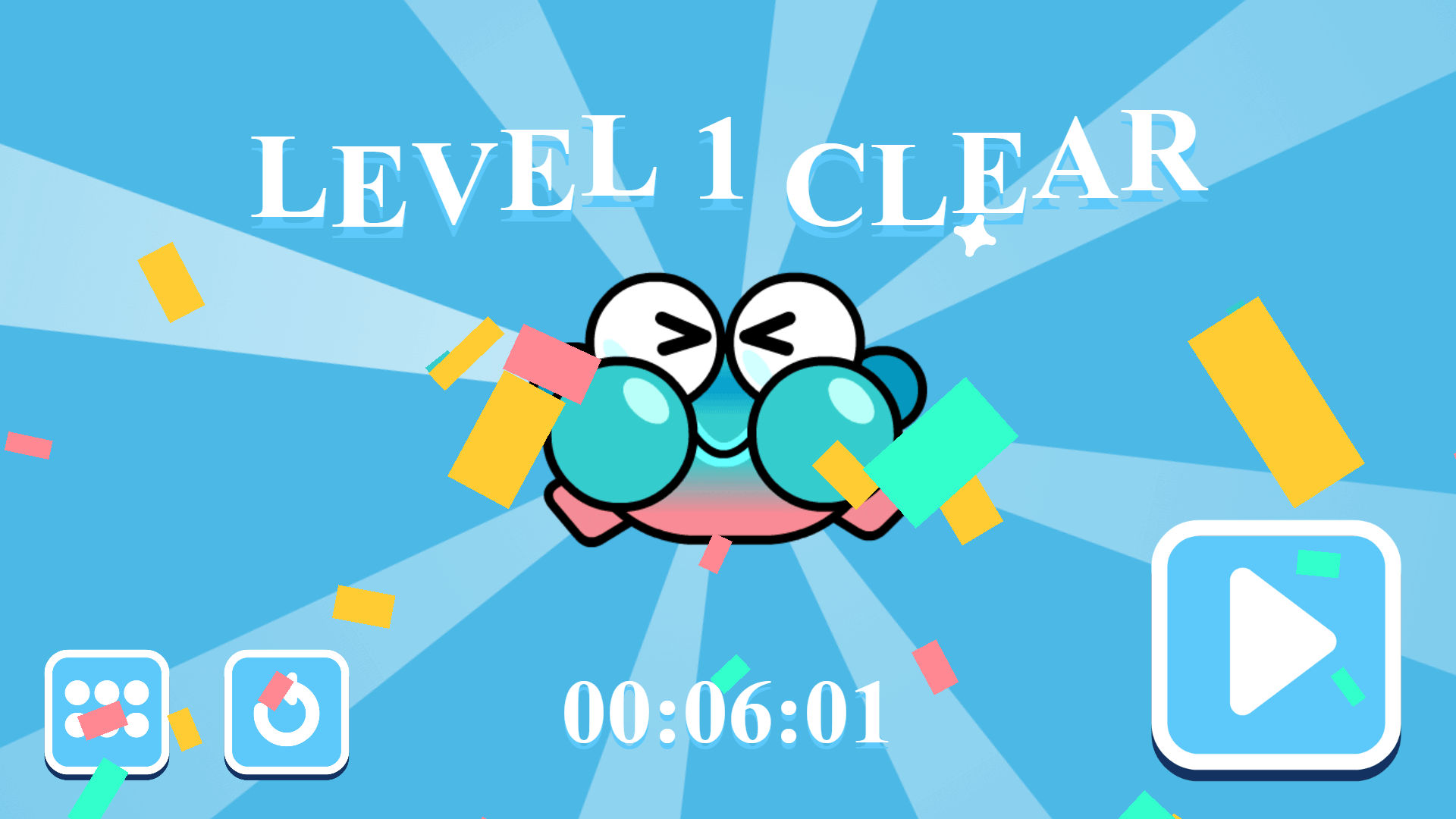 Swingo bouncing between obstacles in a vibrant jungle-themed level
