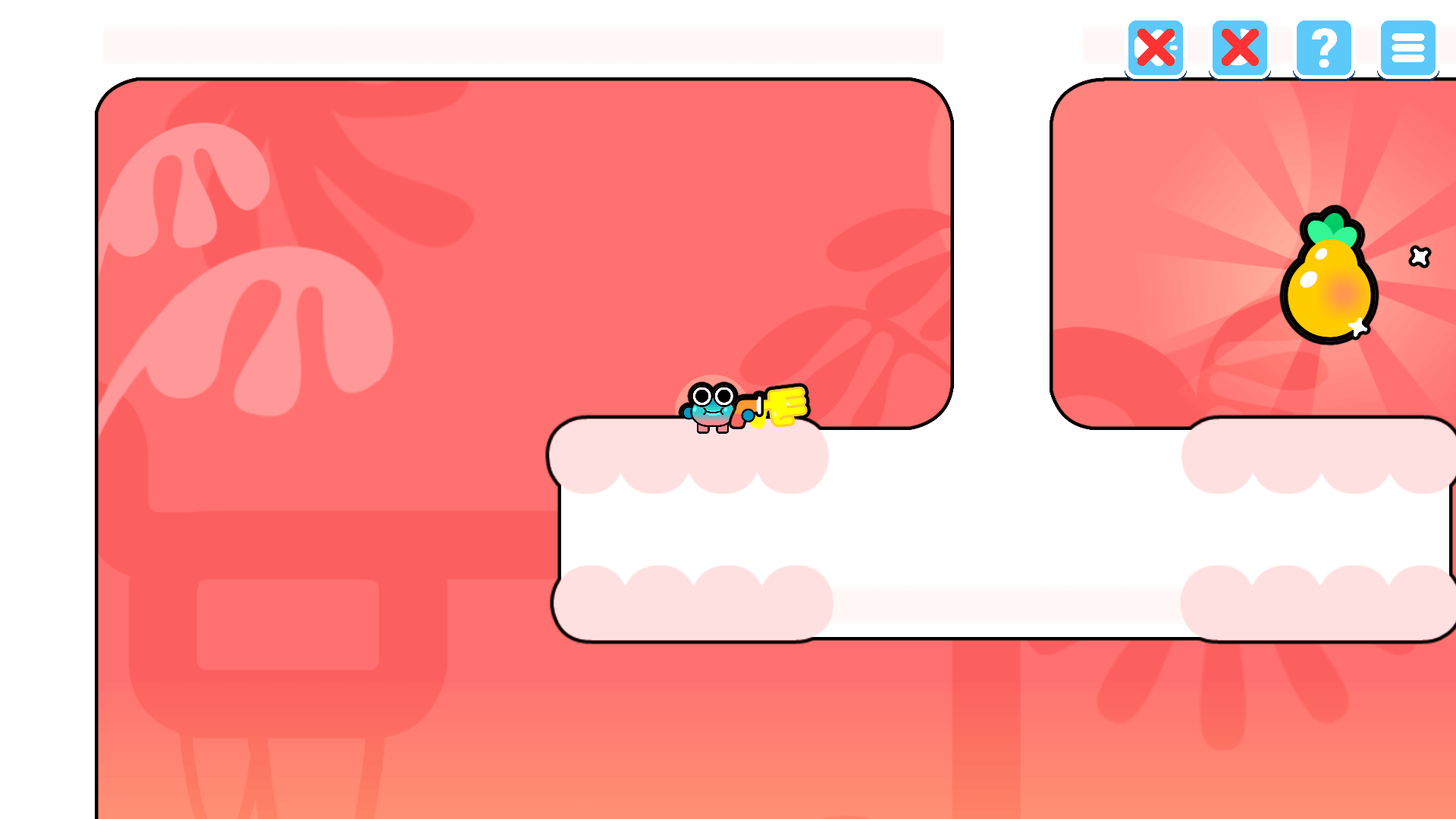 Player timing a perfect swing to collect a reward star mid-air