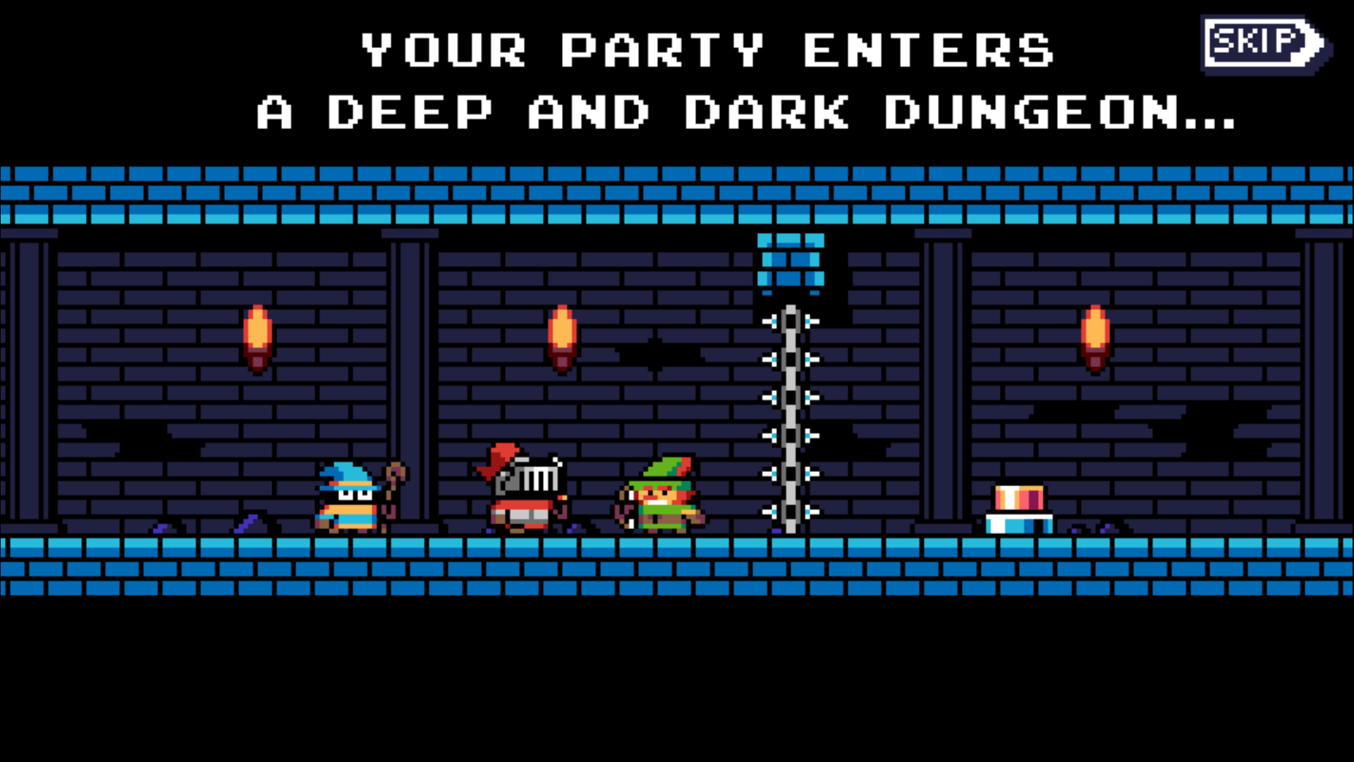 Main menu of Total Party Kill with Start and Level Select options1