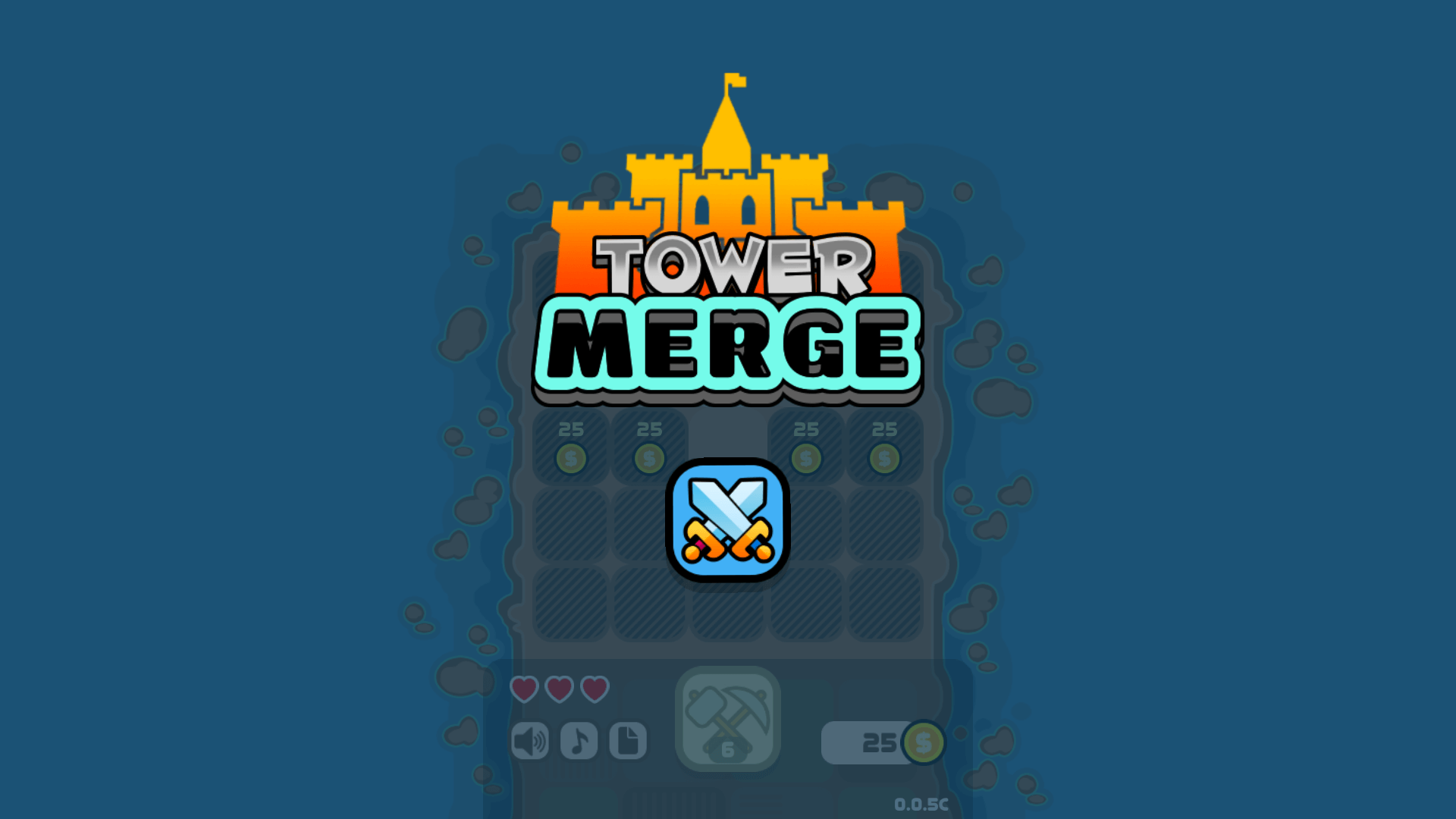 Gameplay showing block stacking in Tower Merge