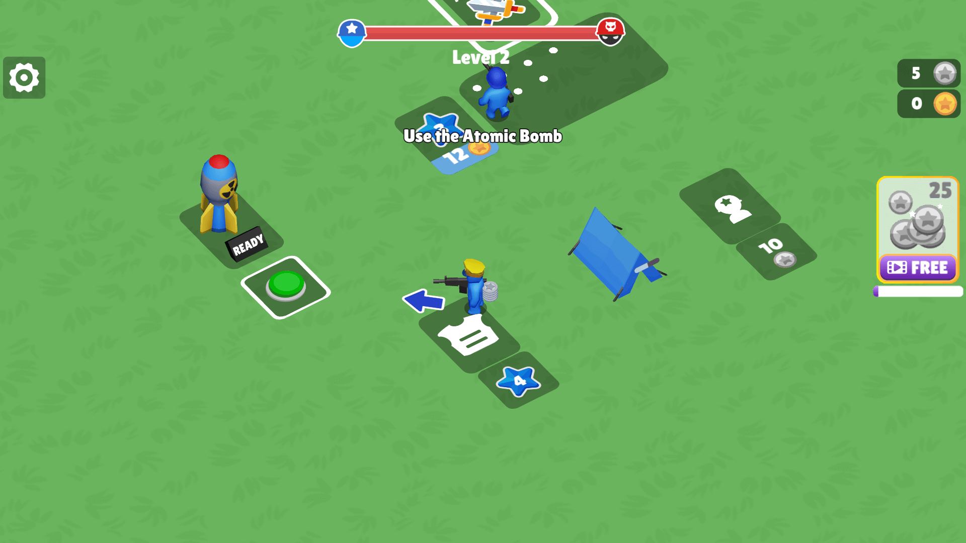 Commanding an army in battle in War Master strategy game