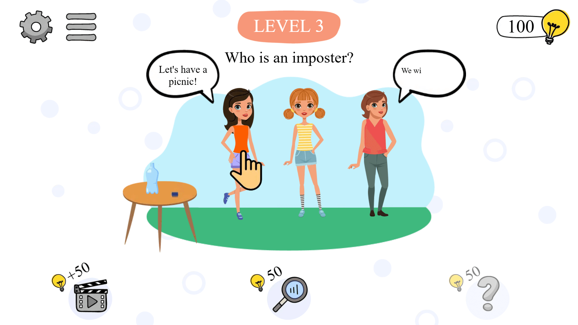 Puzzle scene asking ‘Who is the thief?’ with characters to investigate1