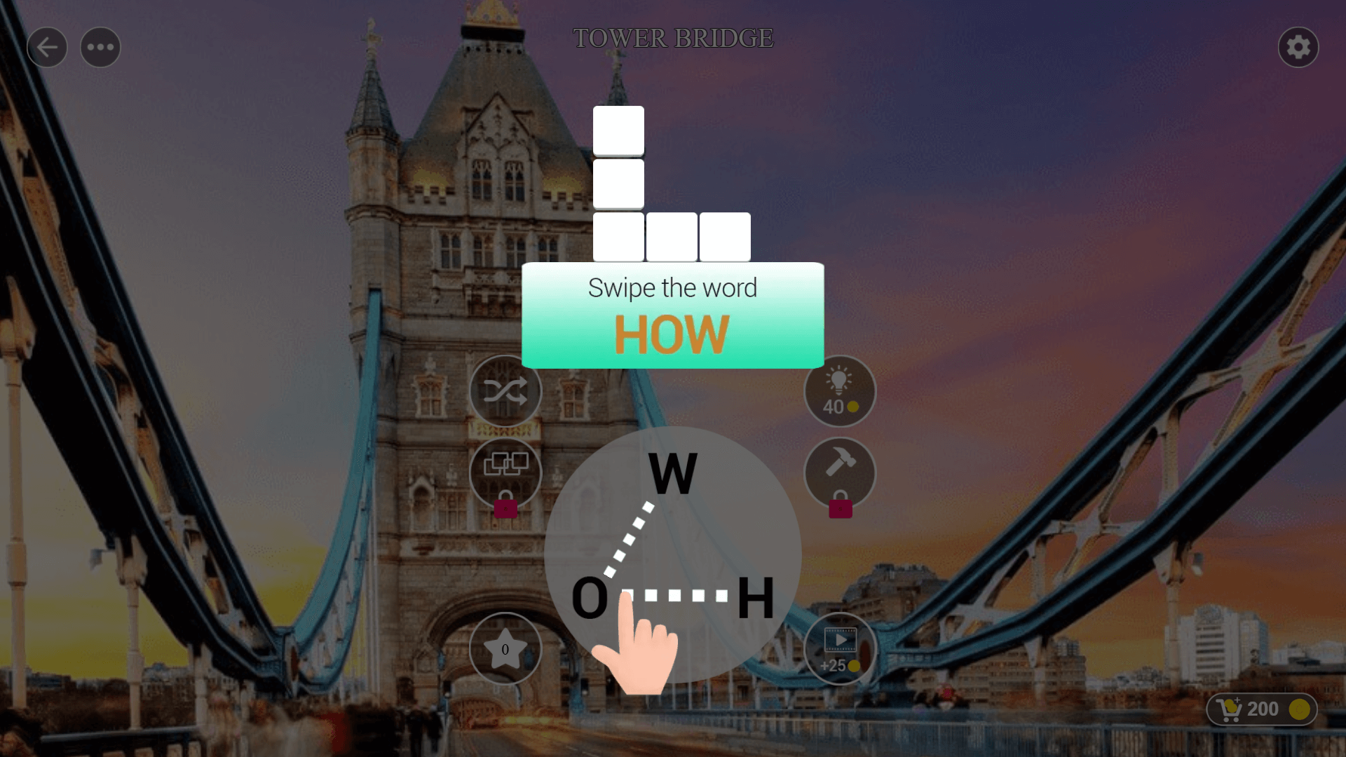 Connecting letters to form words in Word City Crossed puzzle game