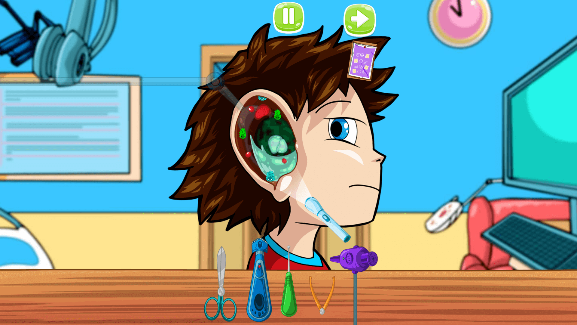 Become An Ear Doctor game – play online and treat ear problems2