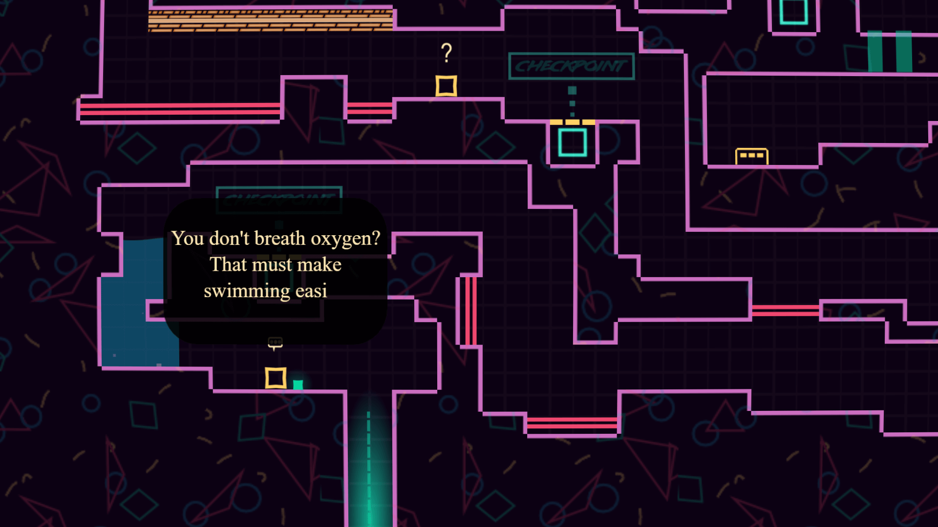 Control instructions showing movement and jump keys for Big NEON Tower VS Tiny Square1