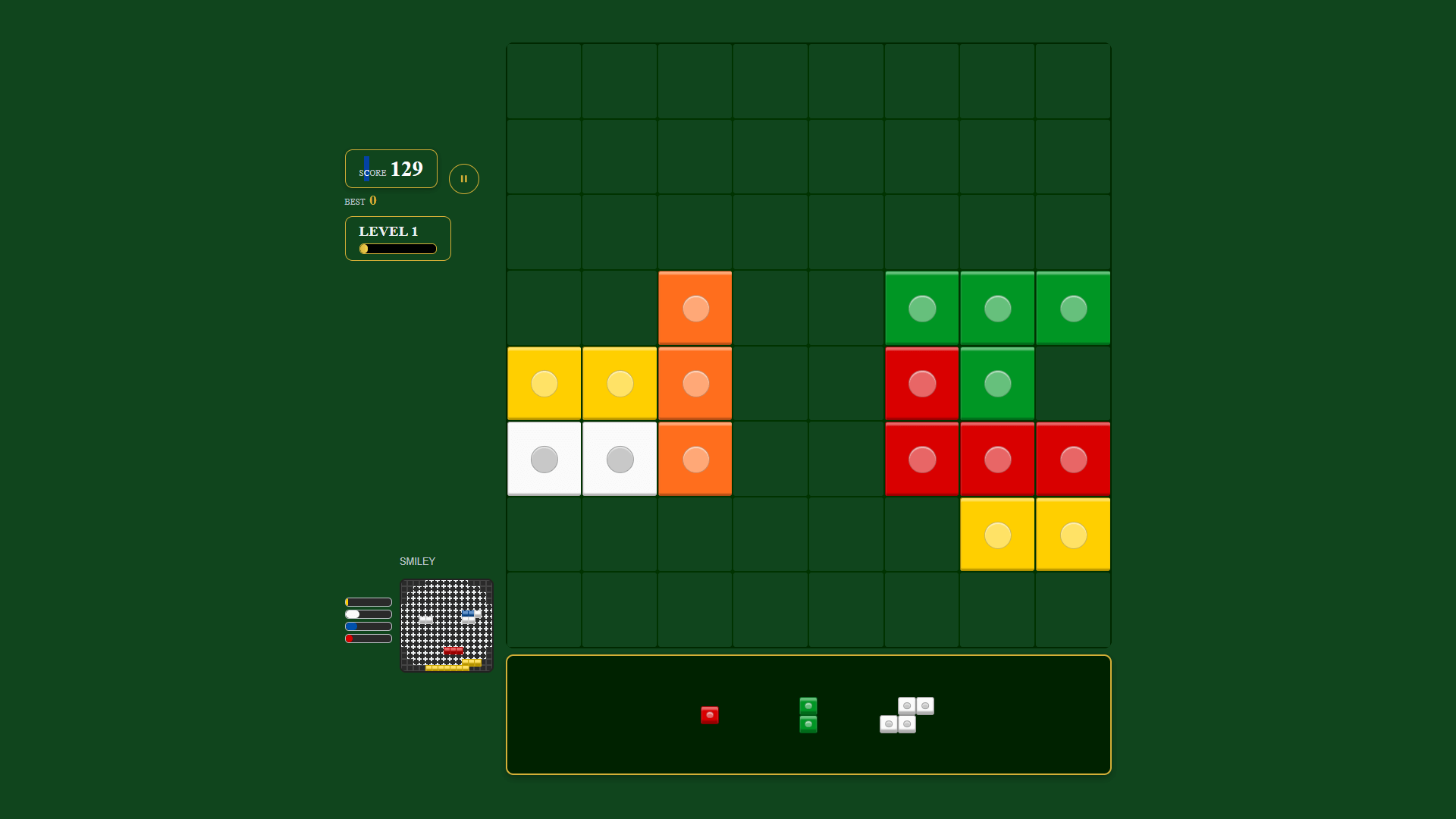 Block Pixels gameplay screenshot with colorful blocks1