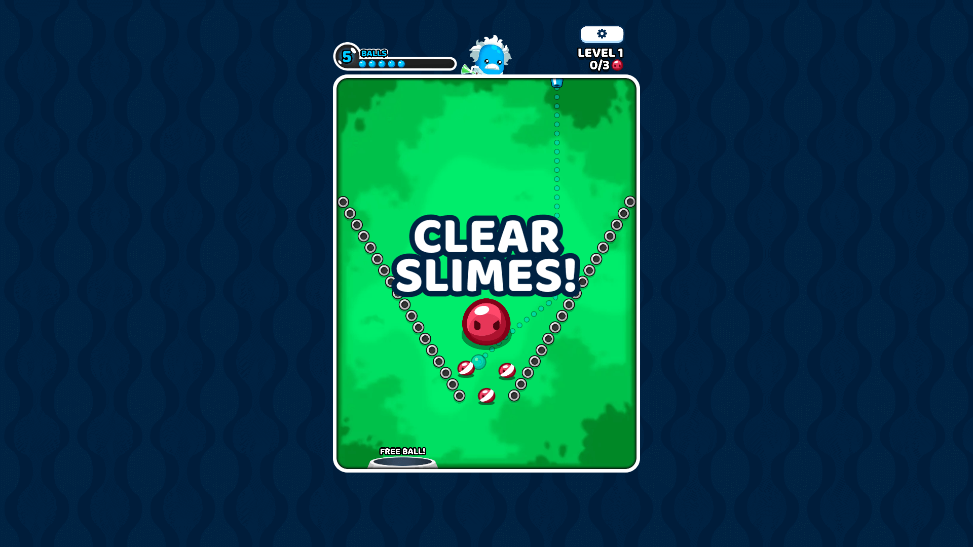 Bobble gameplay screenshot showing a dynamic peg board with colorful pegs