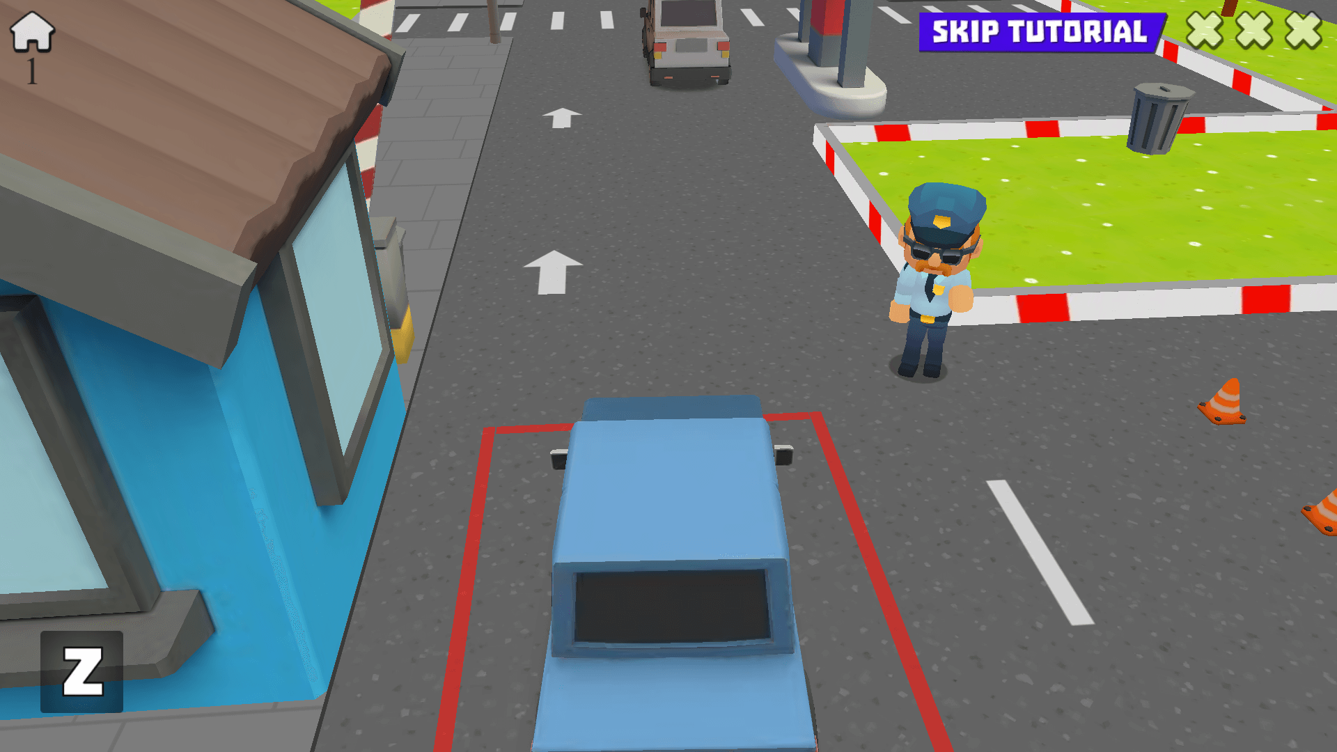 Level selection menu in Car Parking School with different parking challenges and difficulty options2