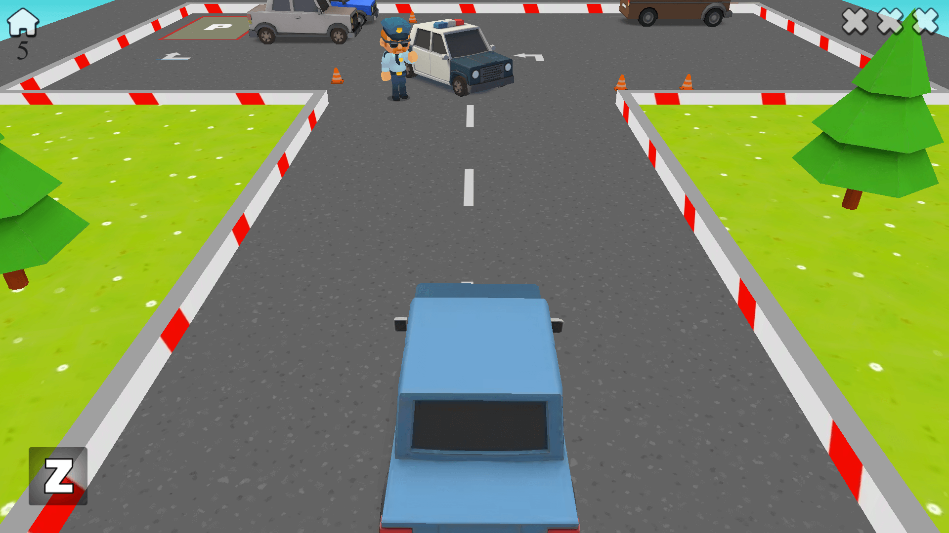 Level selection menu in Car Parking School with different parking challenges and difficulty options1