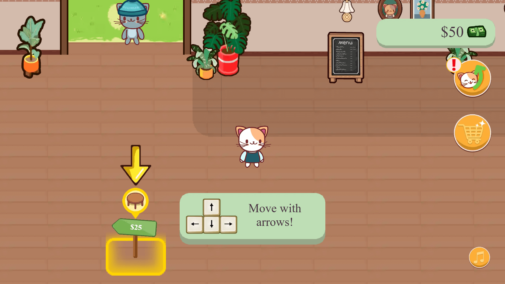 Cat Coffee Shop gameplay – serving coffee to customers with cats around5