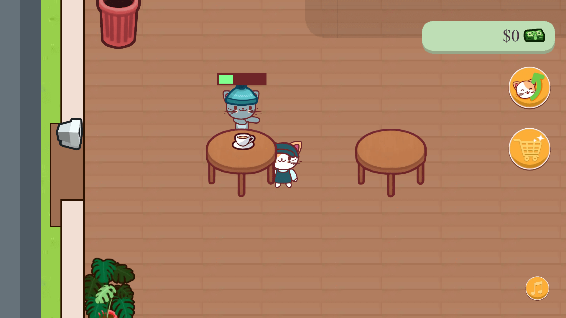 Cat Coffee Shop gameplay – serving coffee to customers with cats around4
