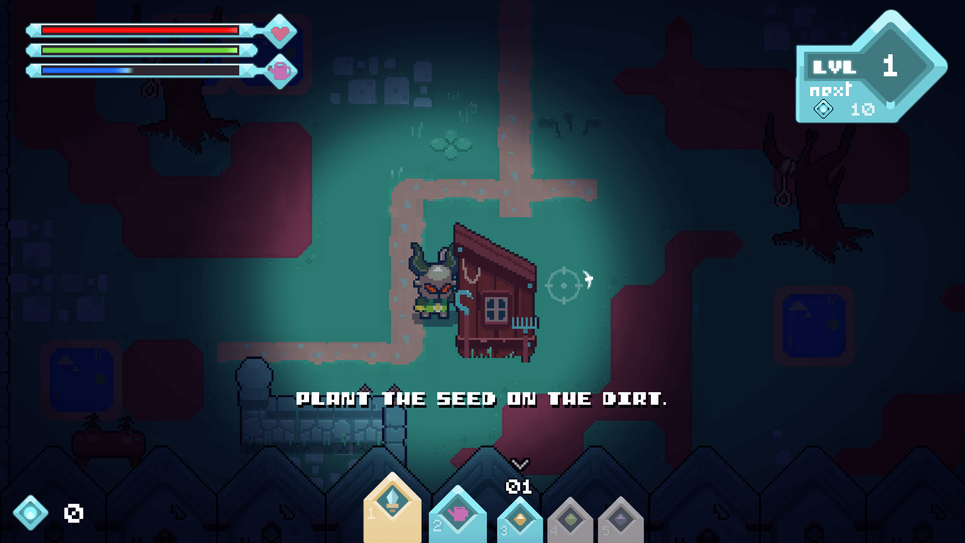 Dark Soil gameplay showing plant warriors fighting undead enemies2