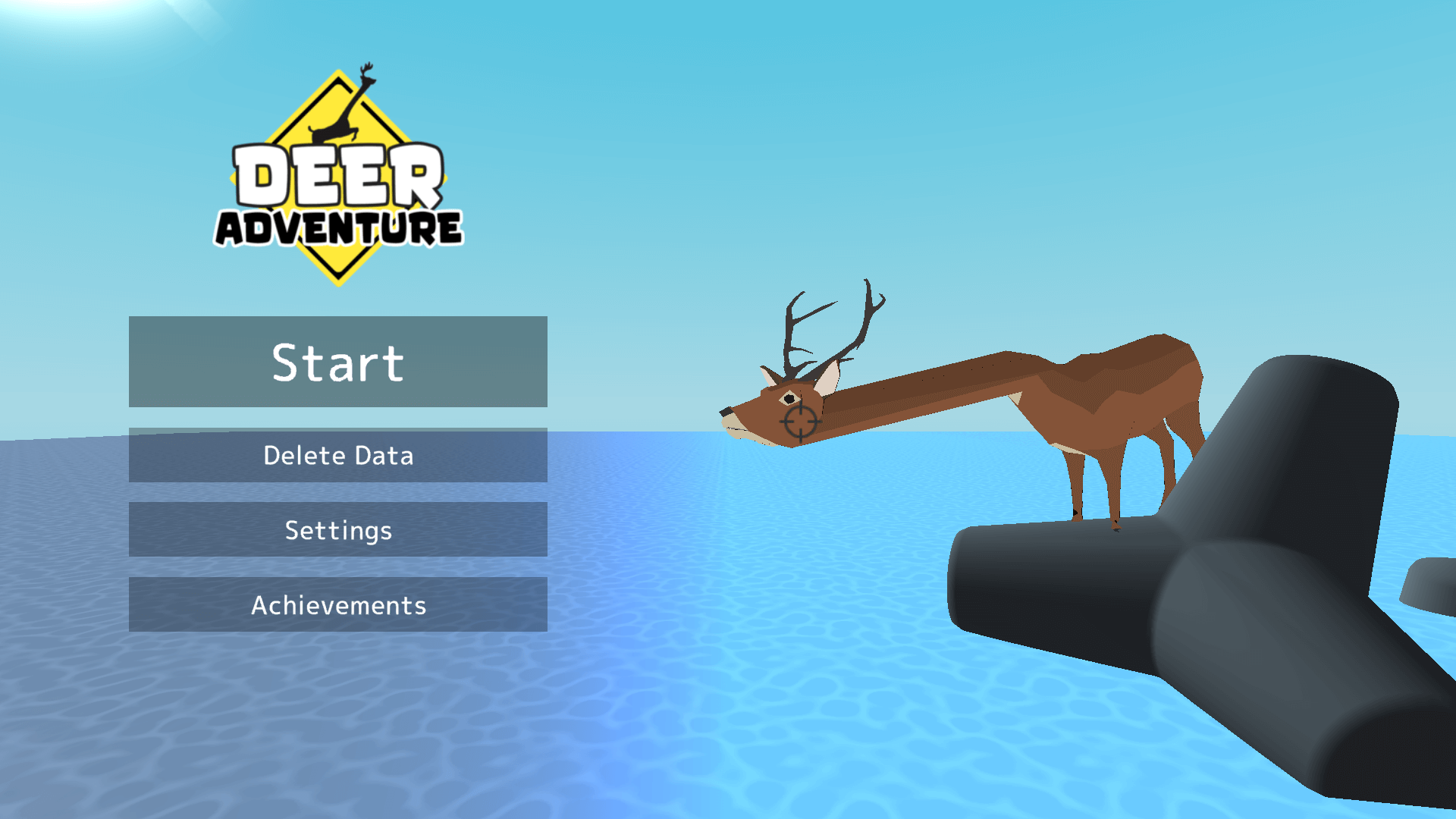 Deer standing in a lush green forest in Deer Adventure game4