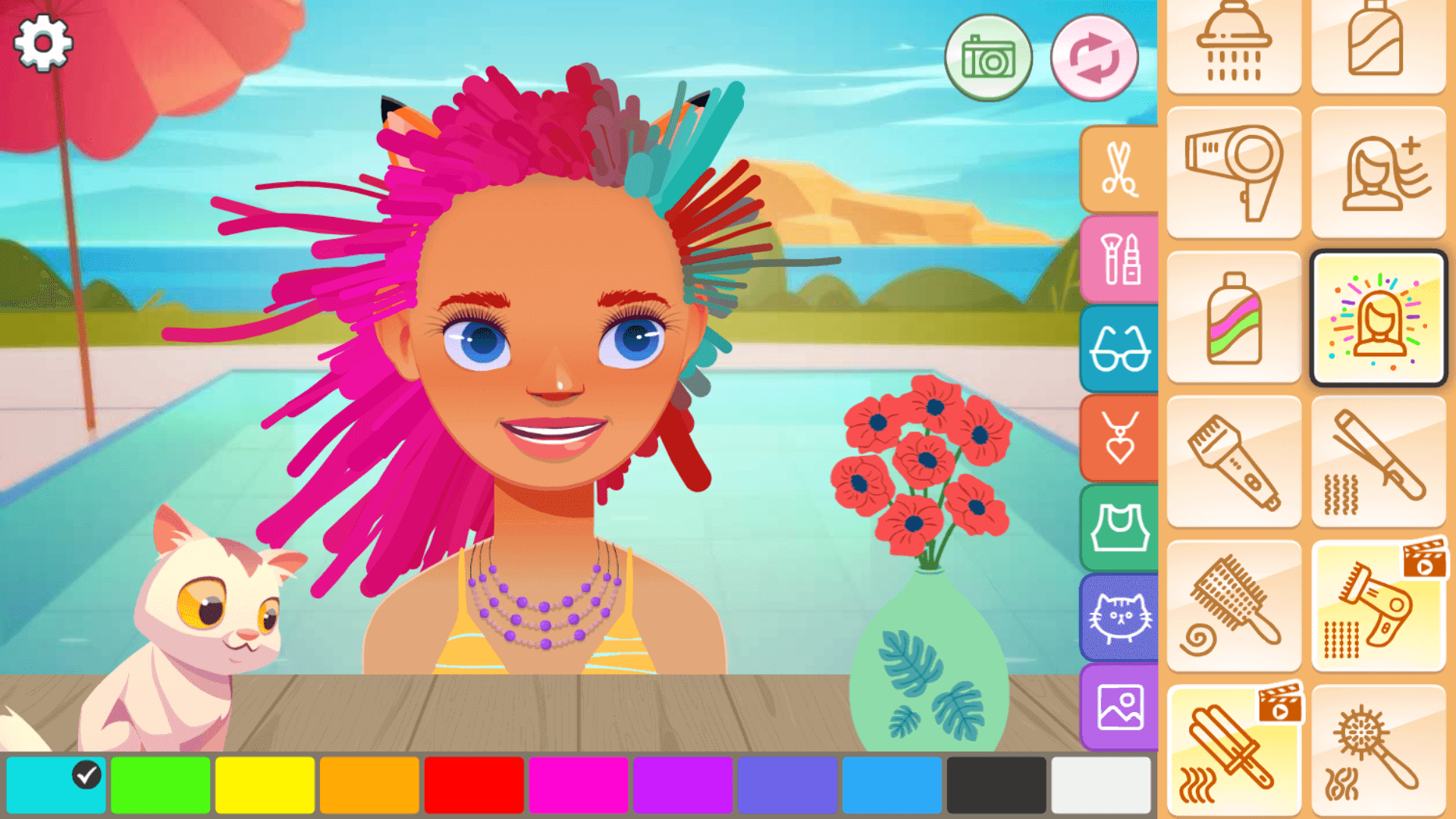 Diva Hair Salon game – wash, cut, and style realistic hair4