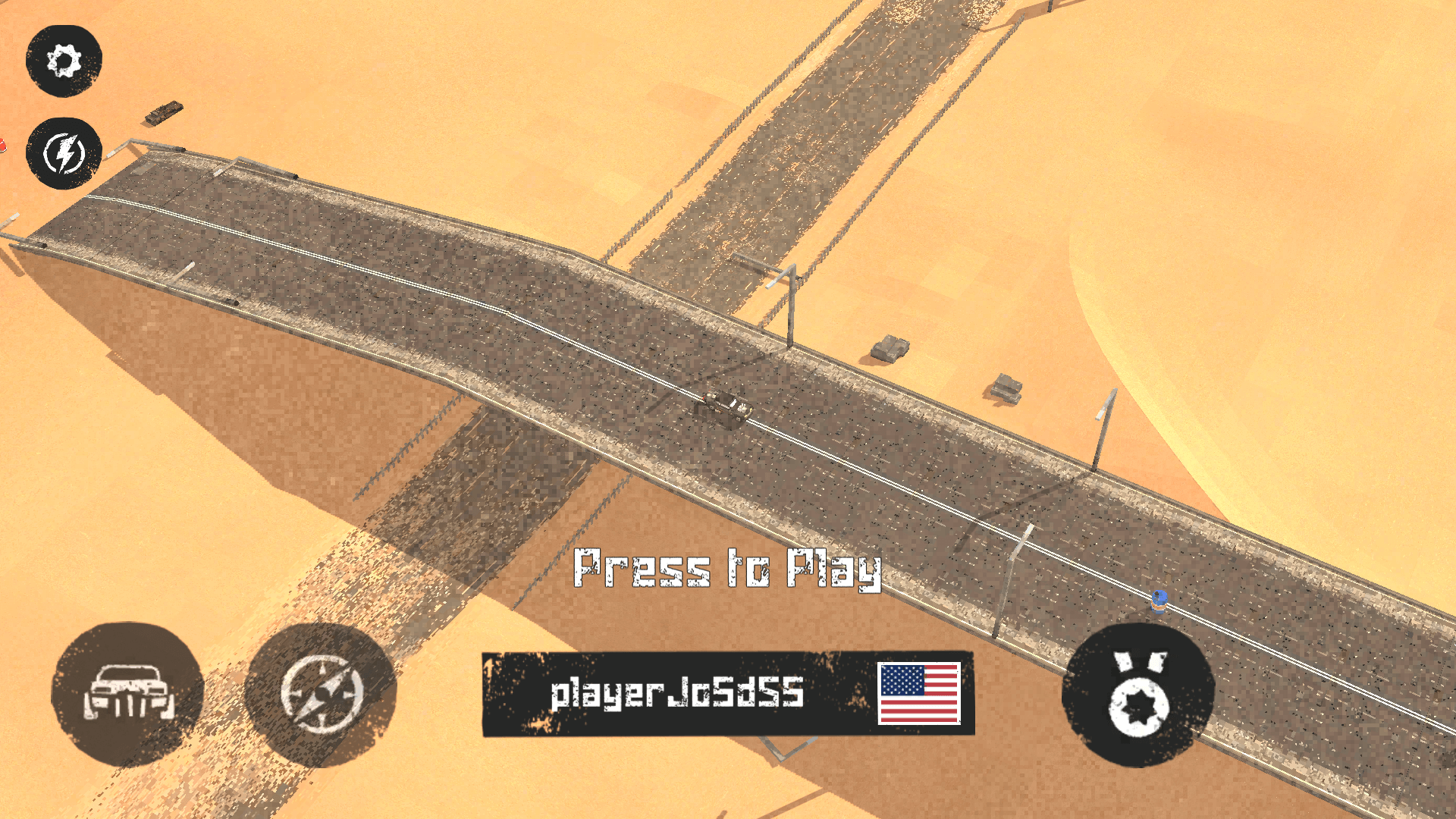 Fury Chase 2 gameplay screenshot – high-speed post-apocalyptic car chase with enemies and obstacles3
