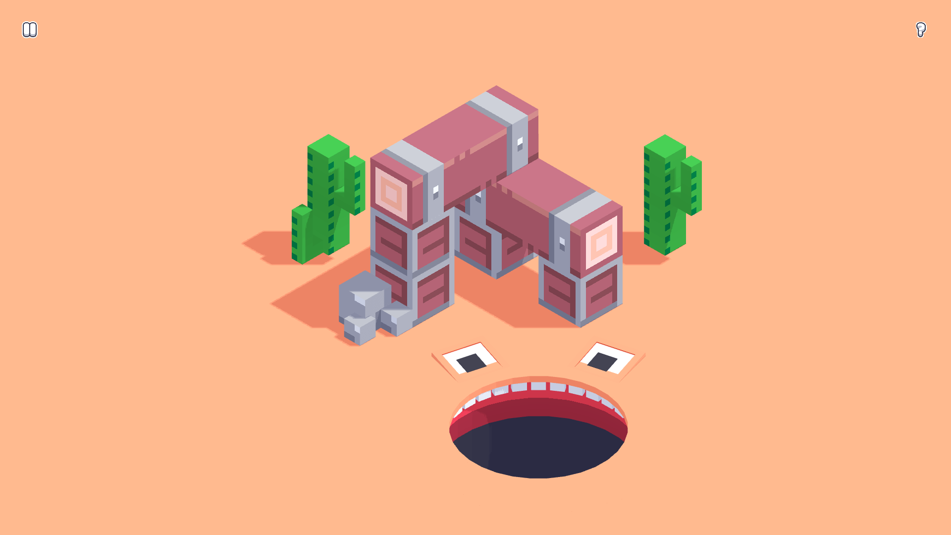 Gobble game screenshot – hungry mouth eating objects in the ground3
