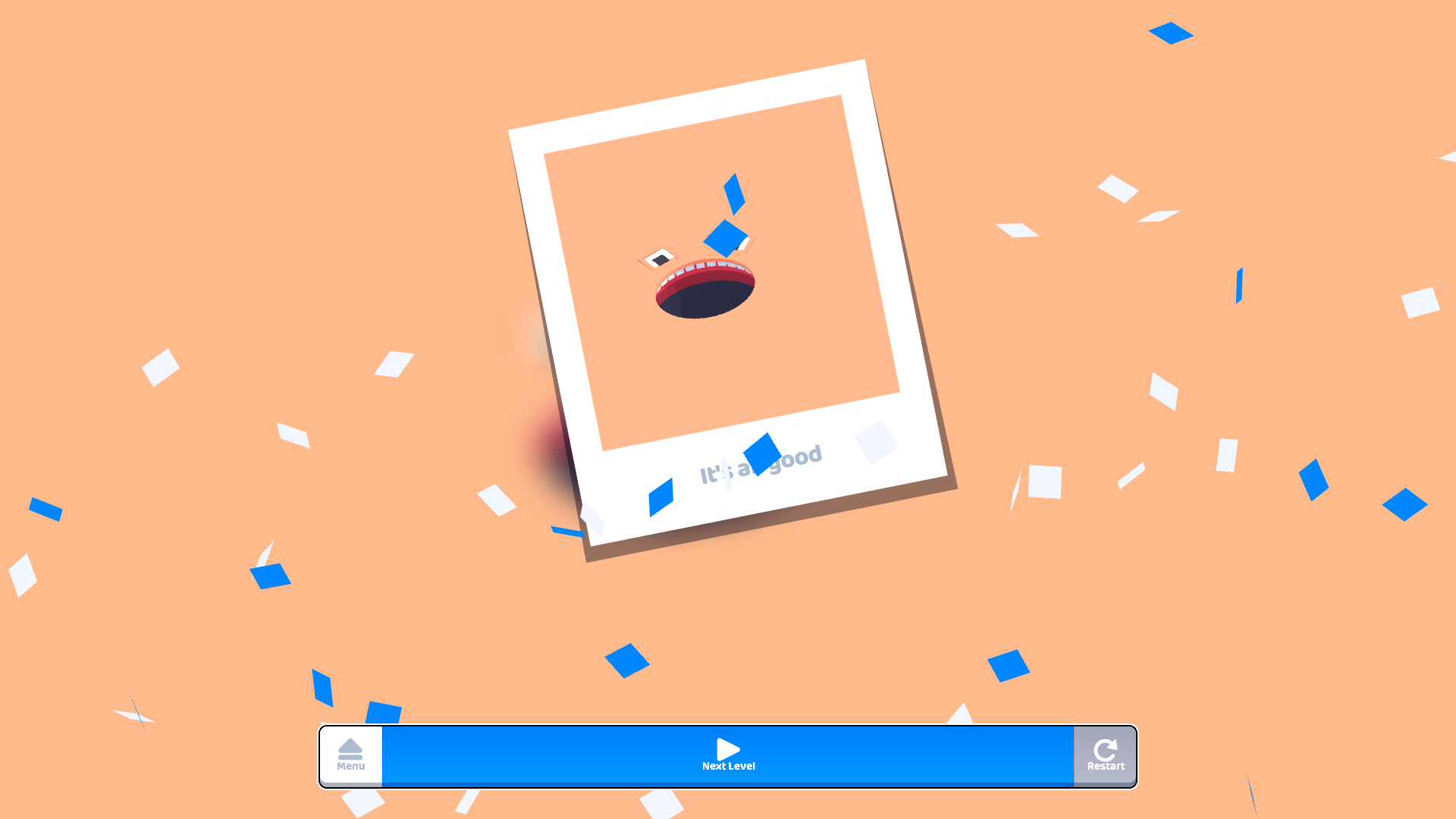 Gobble game screenshot – hungry mouth eating objects in the ground2