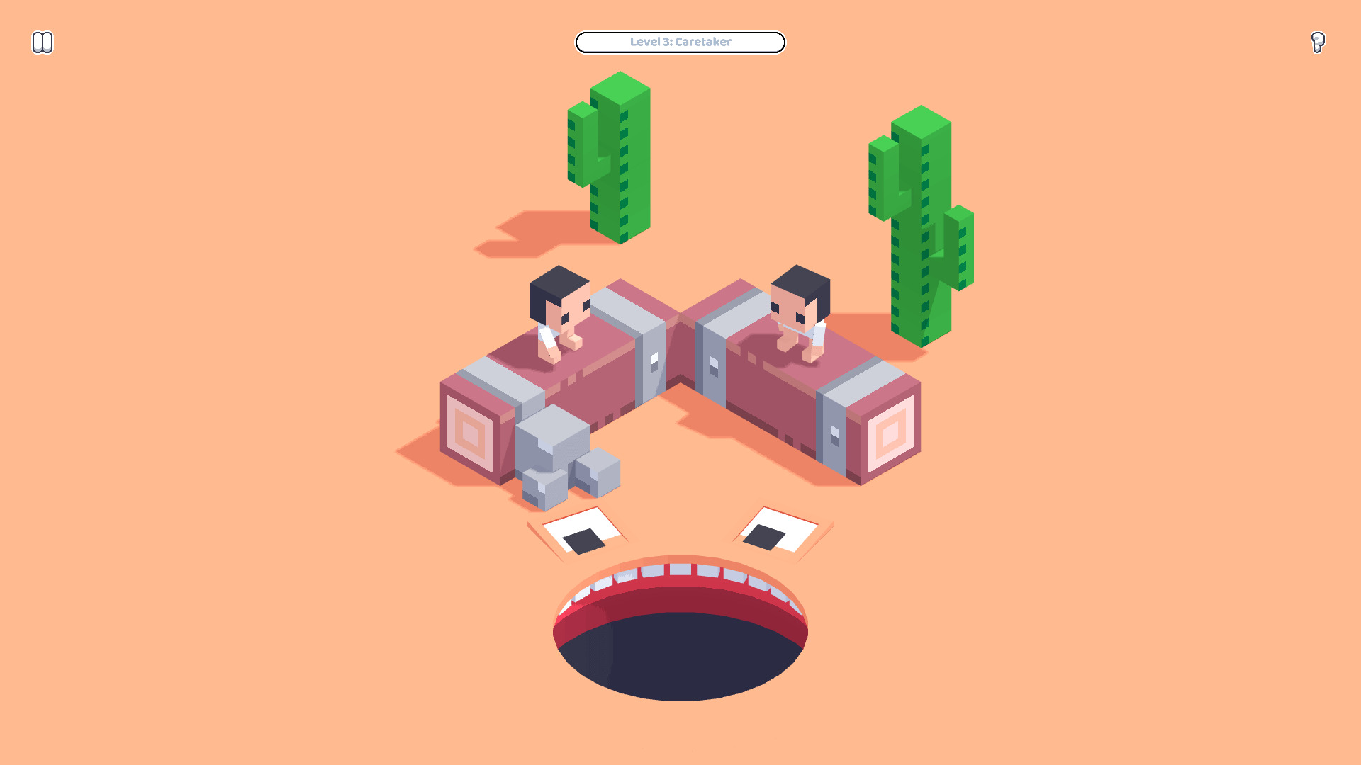 Gobble game screenshot – hungry mouth eating objects in the ground1
