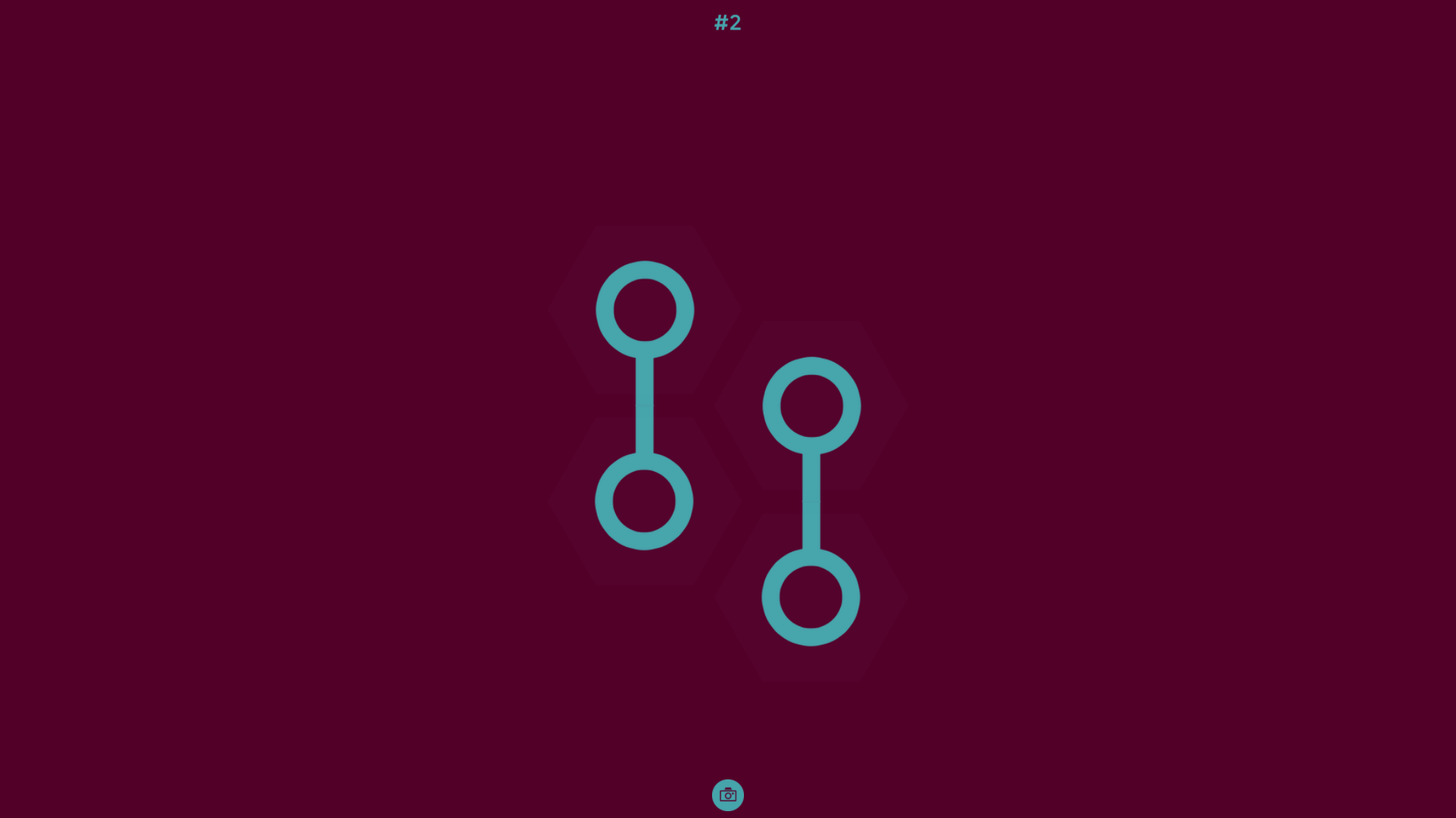 Completed glowing hexagonal loop pattern in Infinity Loop: Hex game