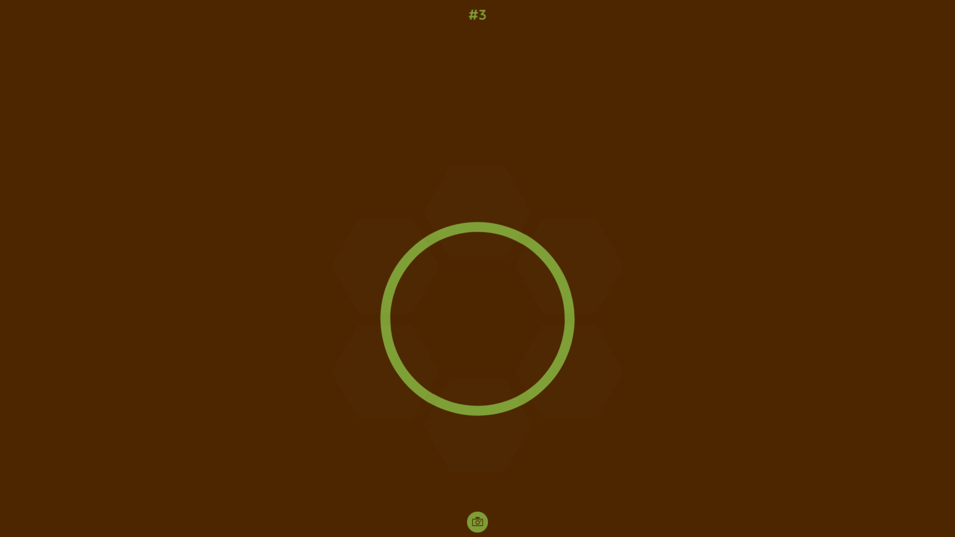 Partially solved hexagonal puzzle in Infinity Loop: Hex online