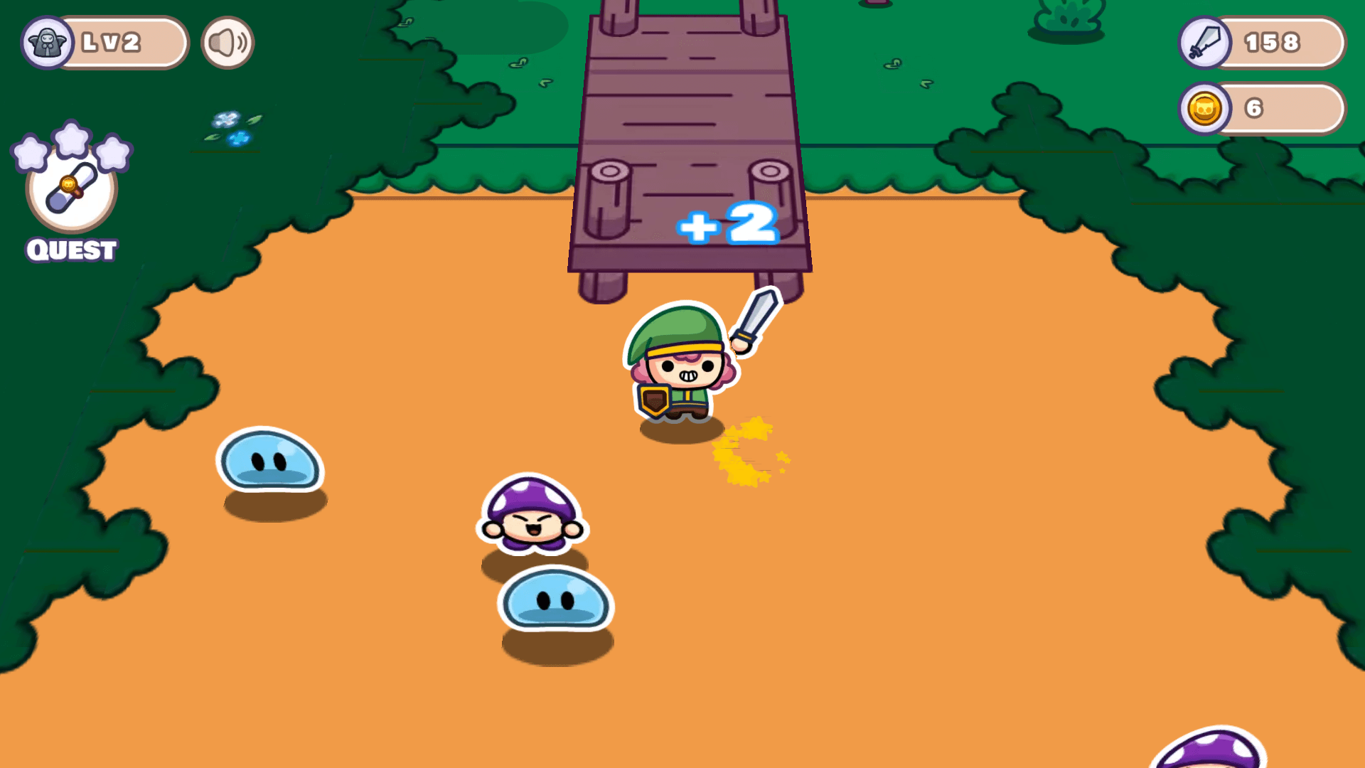 Team of fantasy heroes battling monsters in Lidle Legend idle RPG3