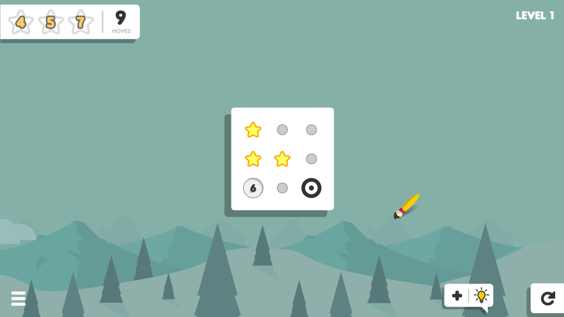 Line Up: Dots! warning message indicating a line crossing error during dot connection1