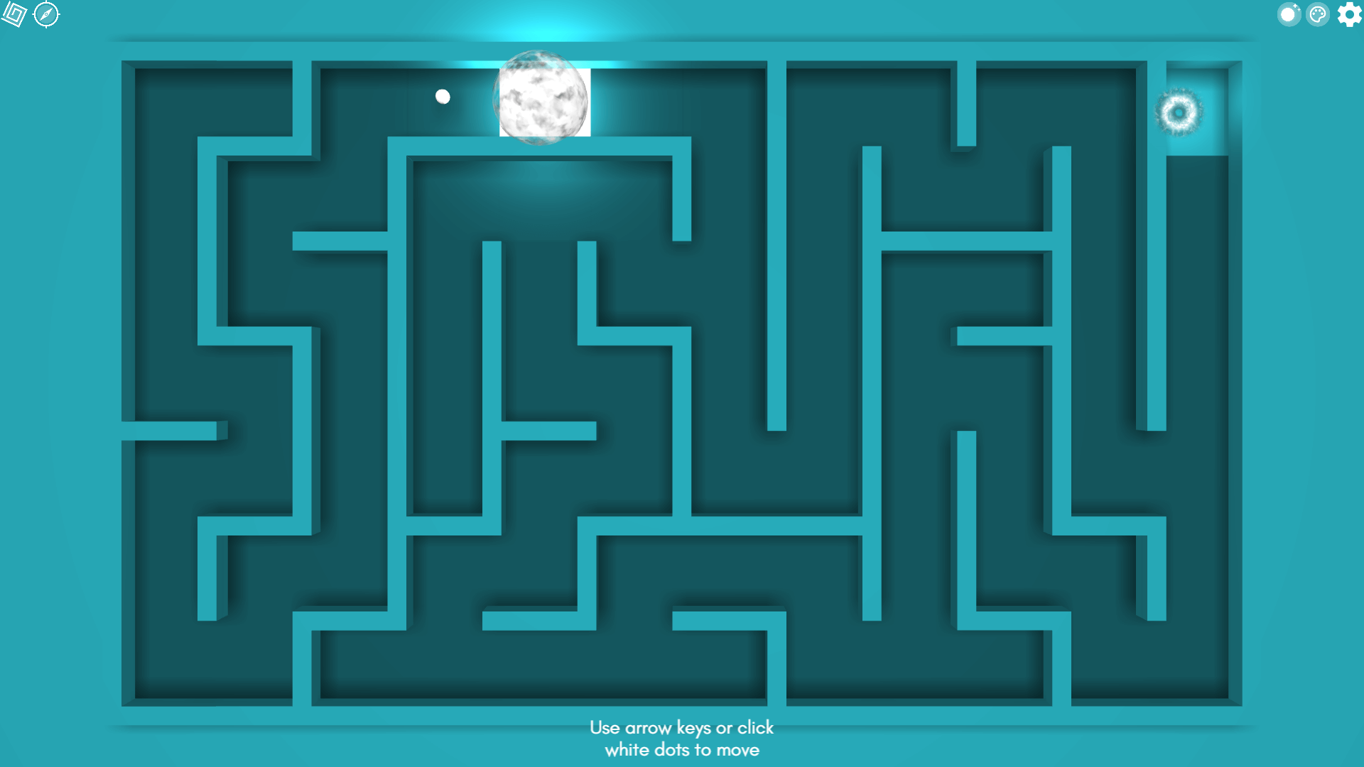 Maze Path of Light puzzle level with glowing path leading to the exit