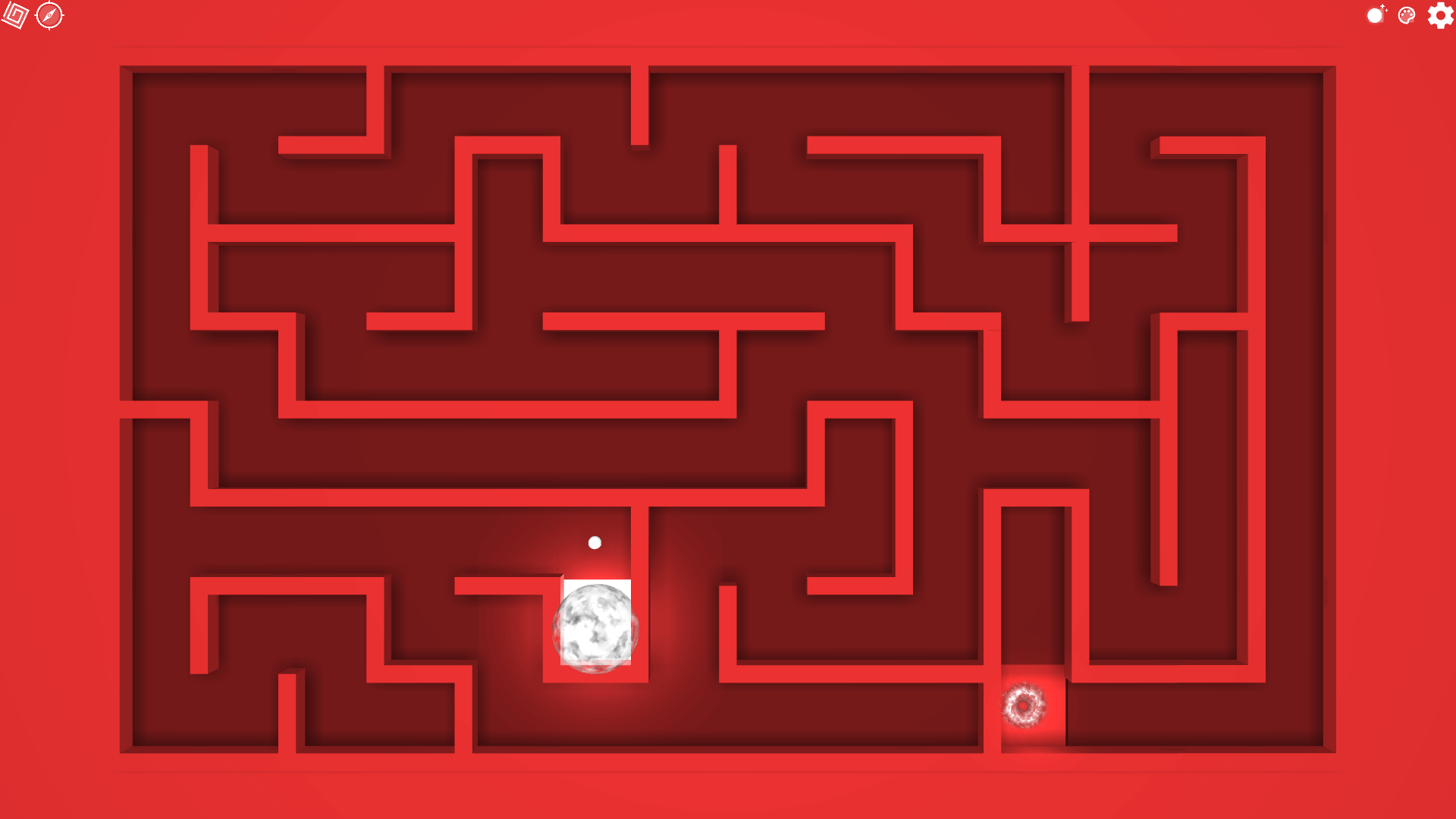 Maze Path of Light puzzle level with glowing path leading to the exit1