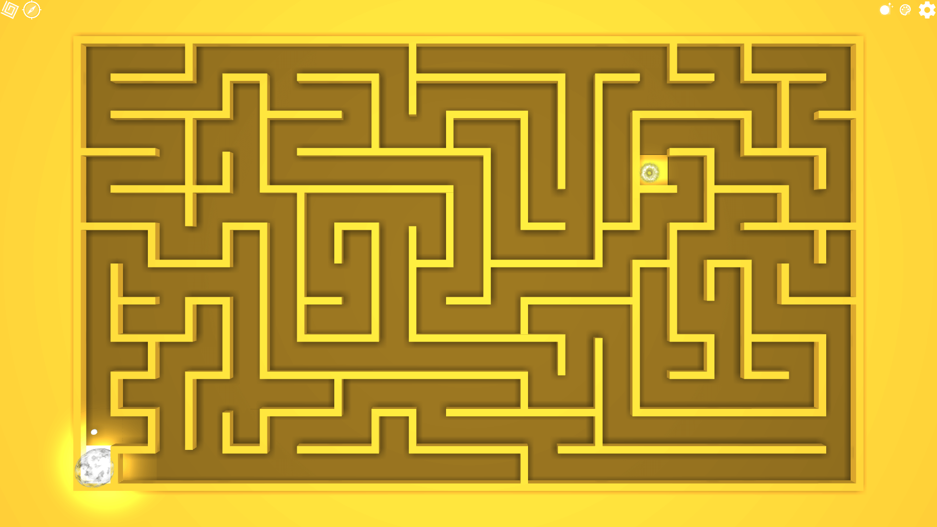 Maze Path of Light puzzle level with glowing path leading to the exit2