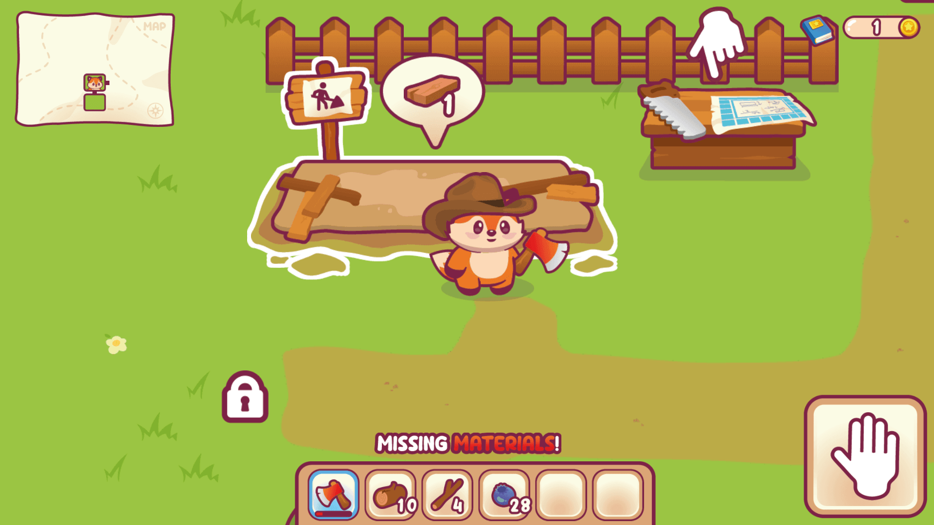 Phox Forage fox trading items with other forest animals